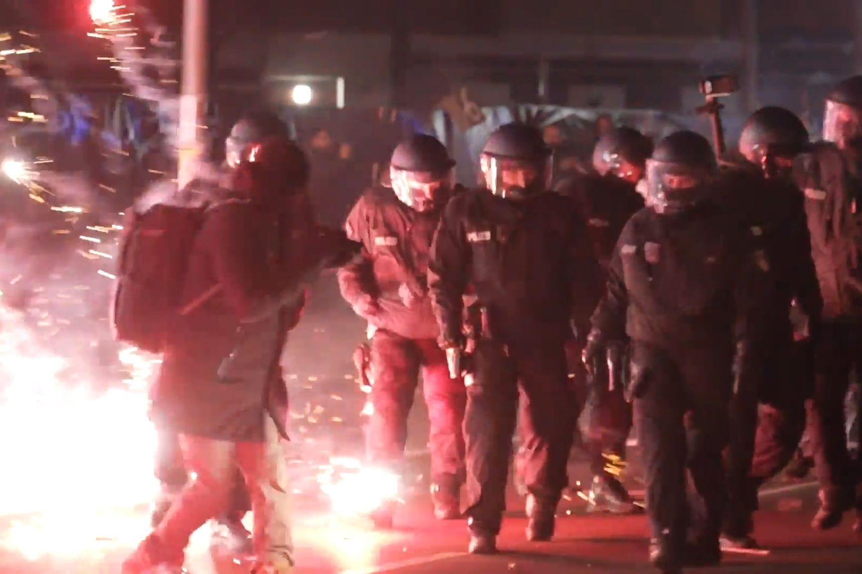 Polizeieinsatz in der Silvesternacht in Berlin