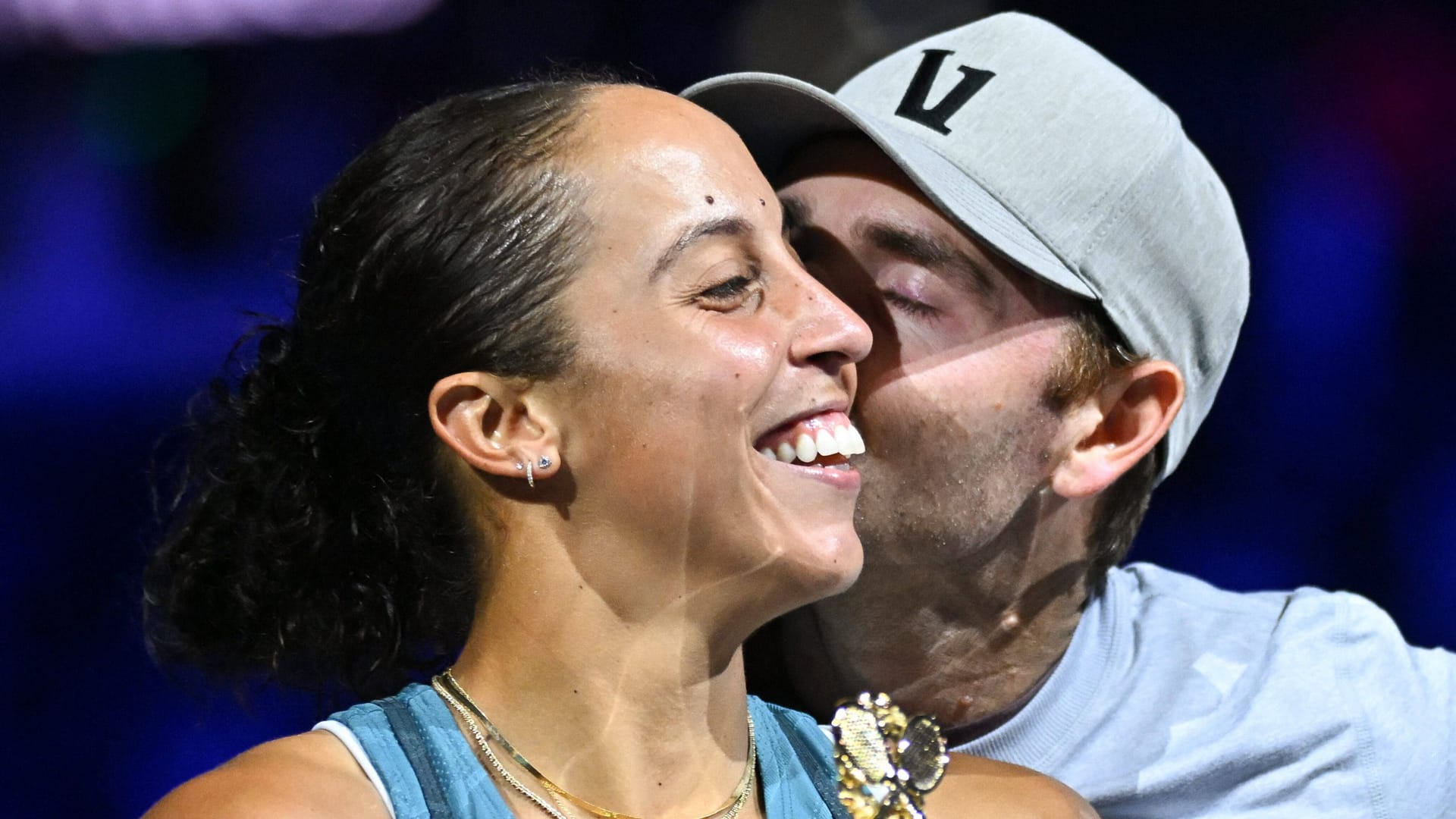 Im siebten Tennis-Himmel: Madison Keys (l.) und Bjorn Fratangelo.