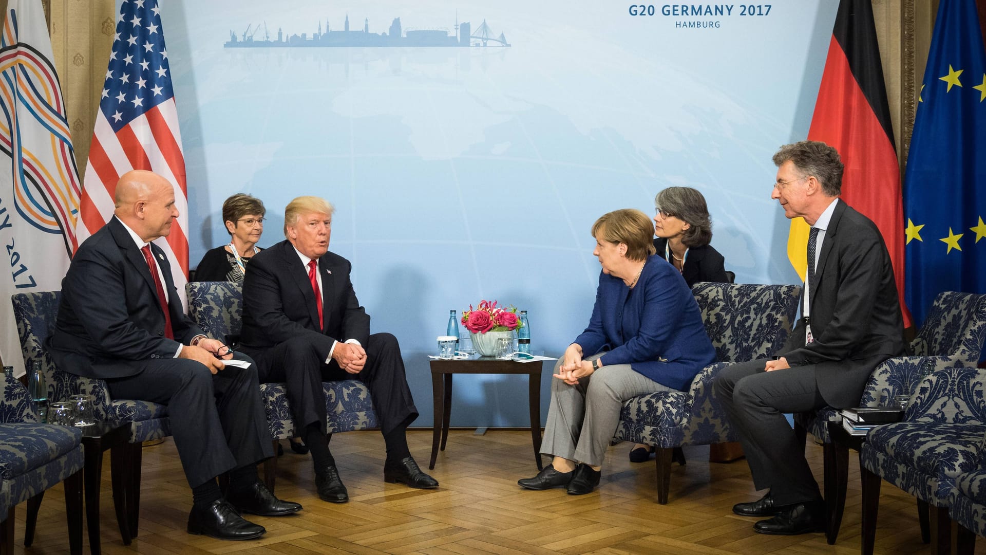 G20-Gipfel 2017 in Hamburg: Heusgen erlebte als Berater von Angela Merkel die erste Präsidentschaft von Donald Trump mit.