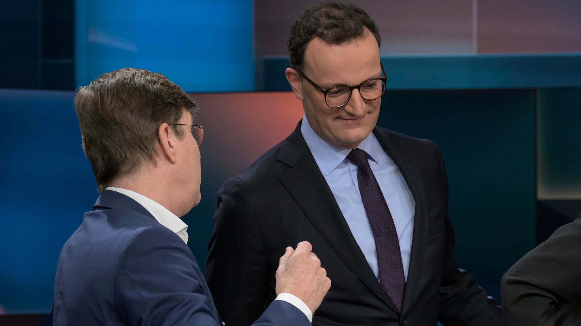 Jens Spahn (r.) und der Journalist Christoph Schwennicke.