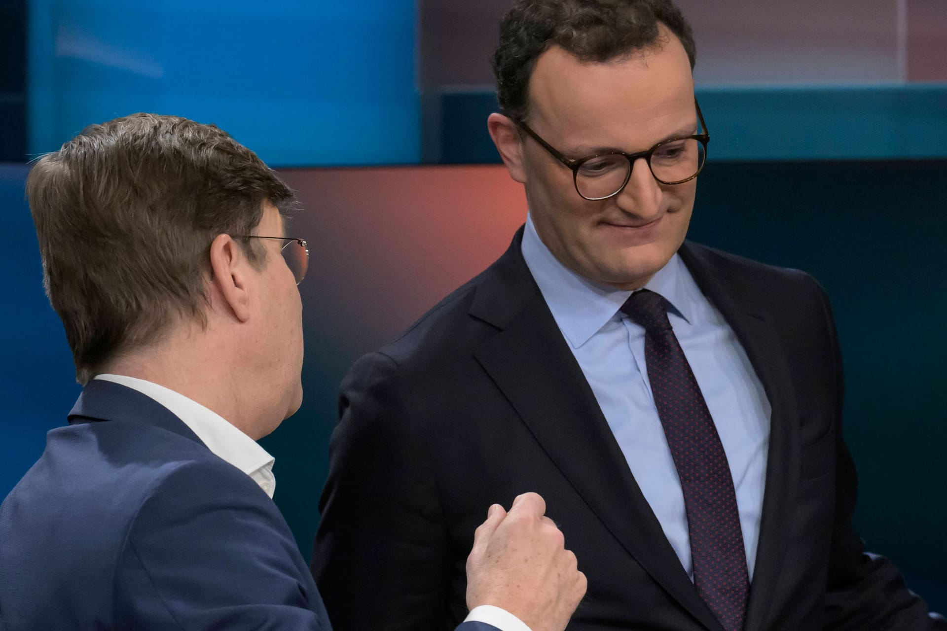 Jens Spahn (r.) und der Journalist Christoph Schwennicke.