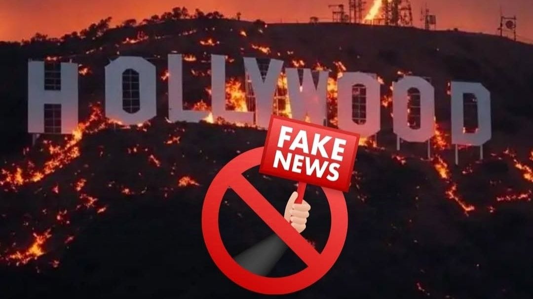 Der "Hollywood"-Schriftzug in Flammen ist Fake. Warum Nutzer solche Falschinhalte verbreiten? Um Aufmerksamkeit oder noch mehr Follower zu bekommen.