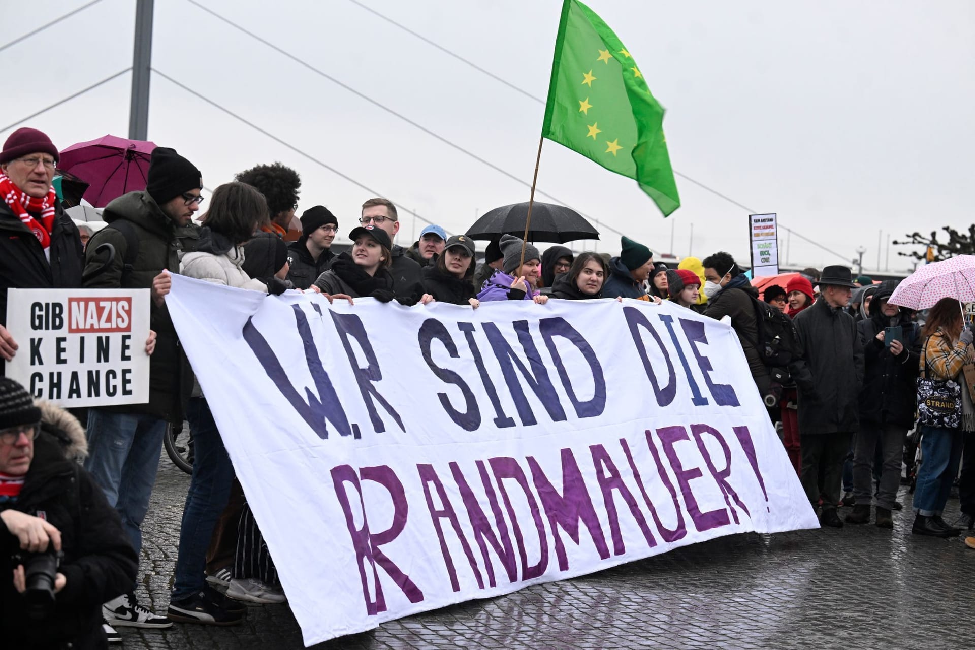 Demonstration zur Migrationspolitik