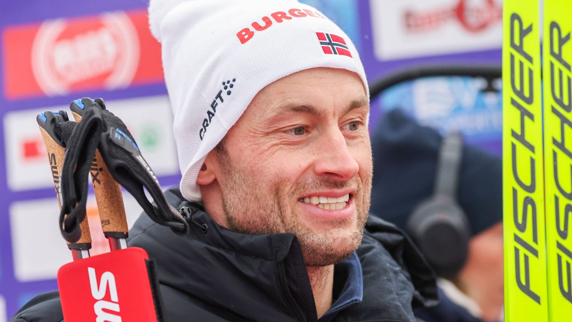 Petter Northug: Er gab Interviews nach dem Meisterschaftsrennen.