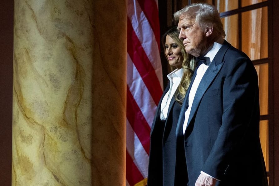 Donald und Melania Trump: In der Nationalen Galerie der Künste in Washington D.C. luden sie zum Dinner ein.