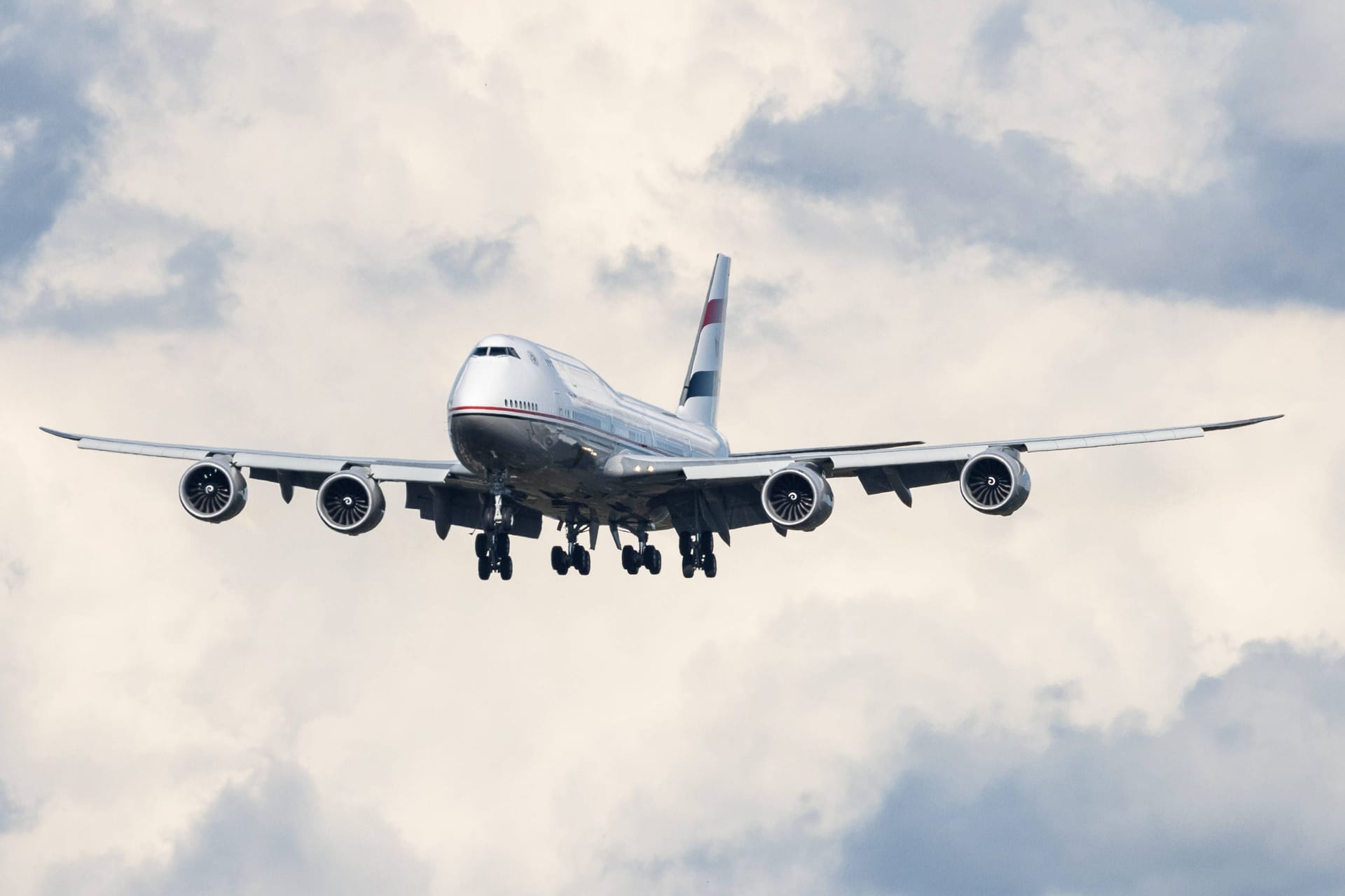 Die Boeing 747-830 (B748) der ägyptischen Regierung im Landeanflug. (Archivfoto)