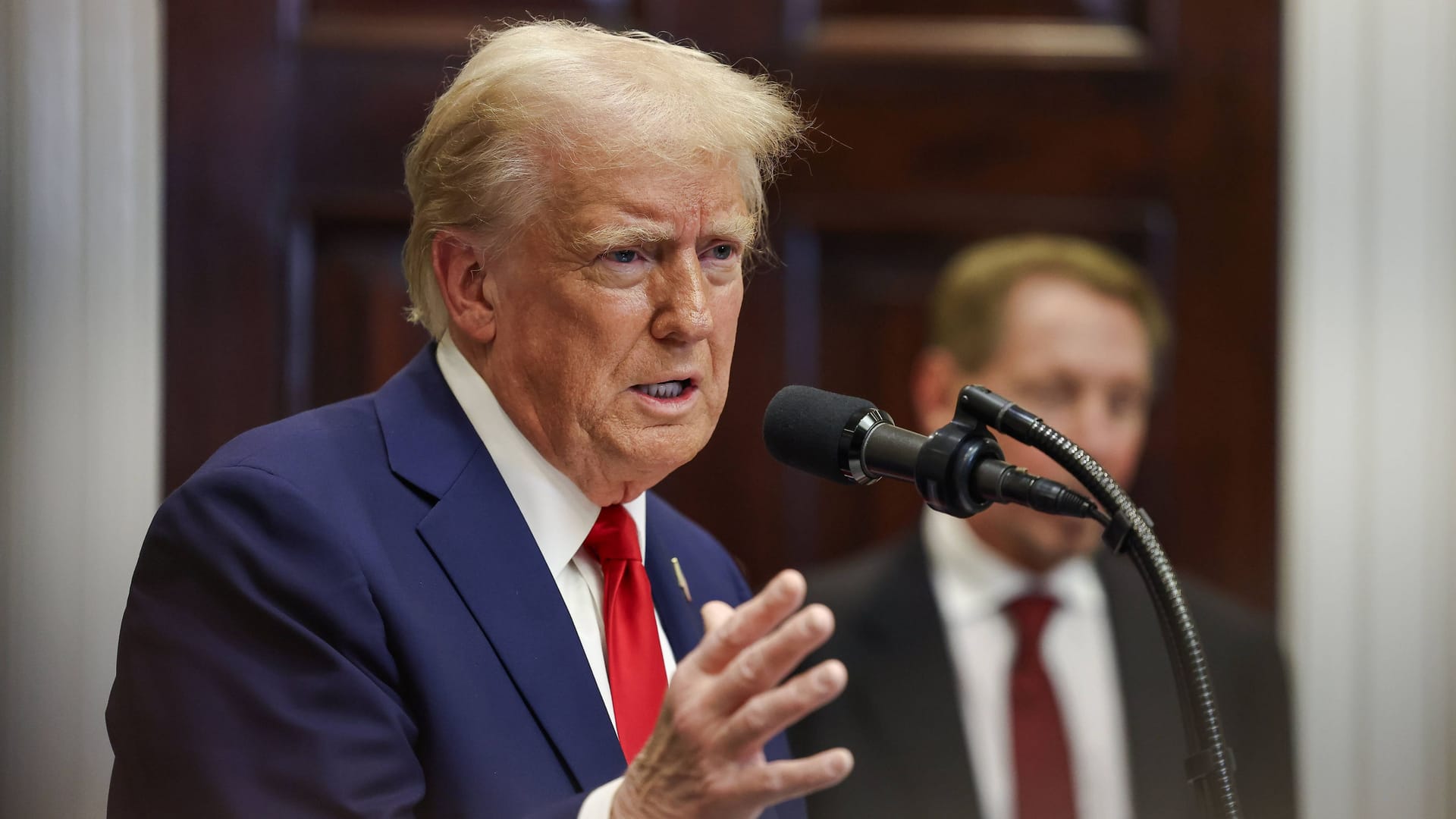 Donald Trump auf einer Pressekonferenz: Seine Regierung hat die externe Kommunikation aller Gesundheitsbehörden verboten.