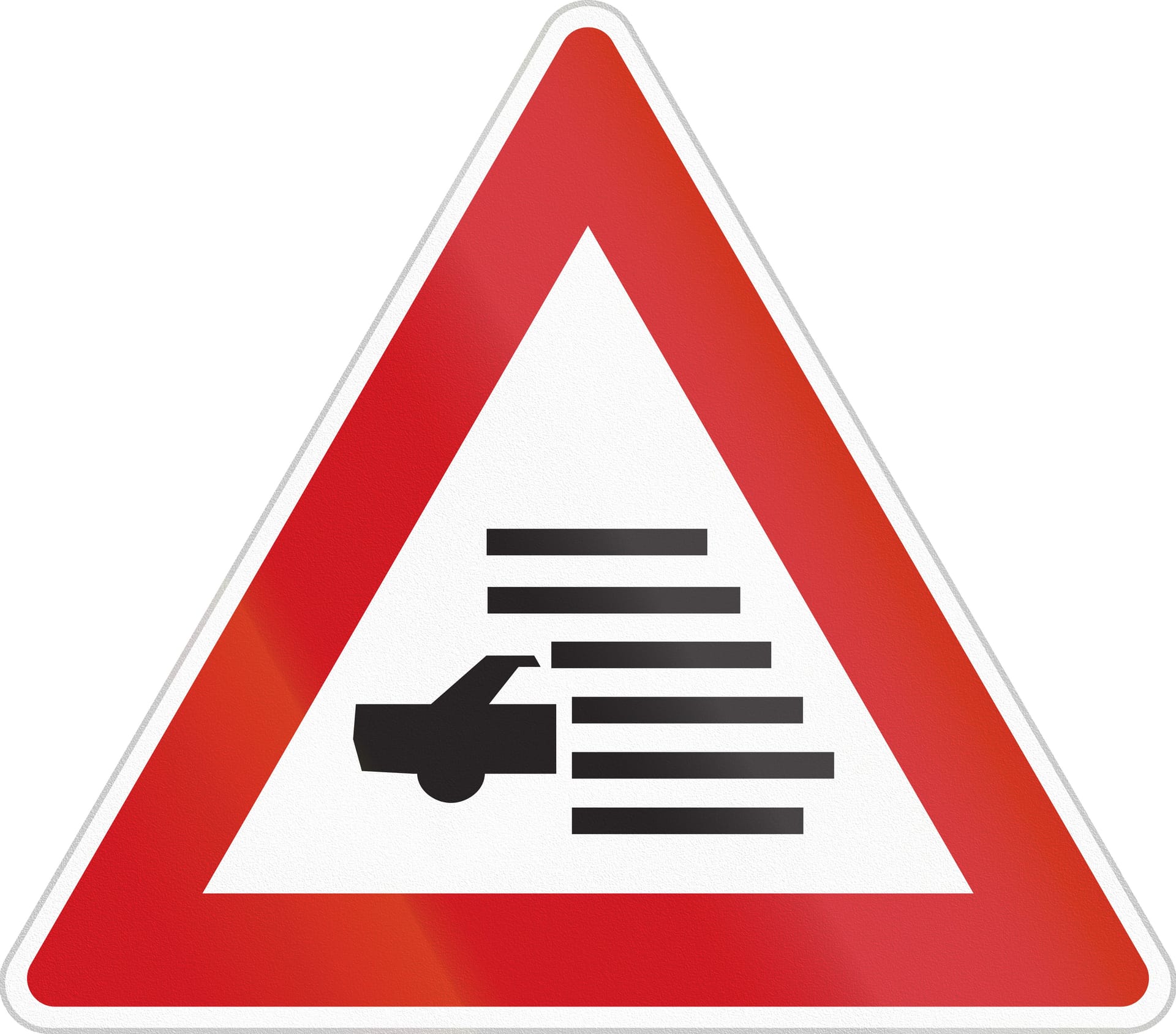 Fog Warning road sign of the Czech Republic