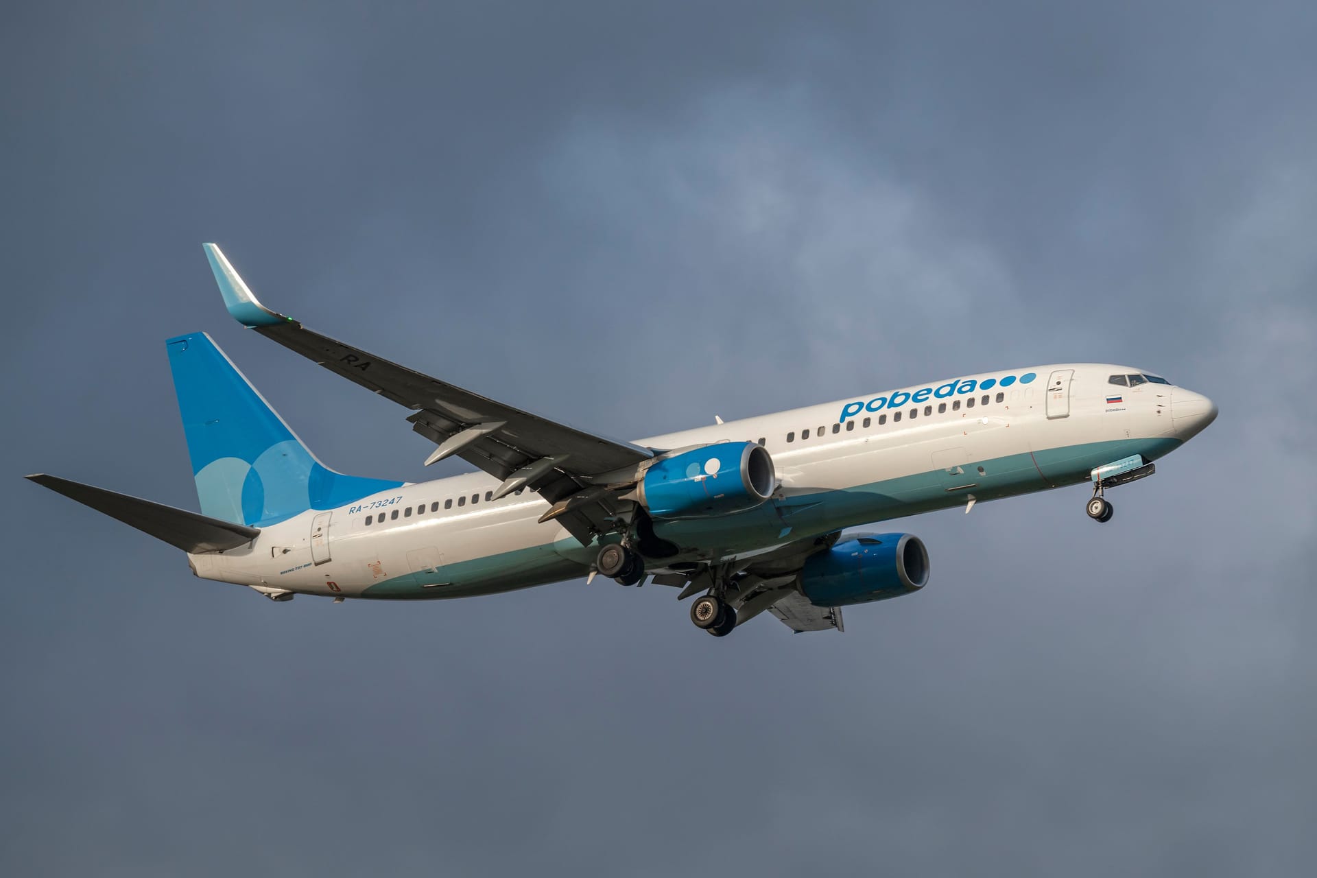 Ein Flugzeug der Airline Pobeda: Alle Menschen an Bord wurden gerettet.