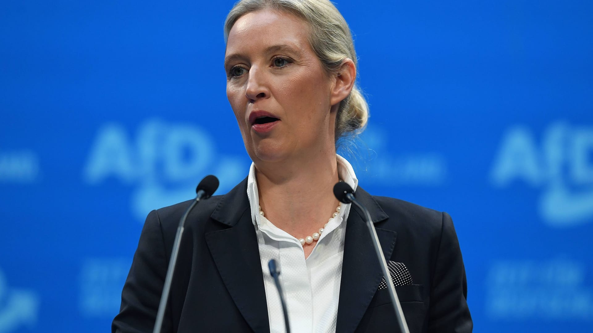 Alice Weidel beim Parteitag der AfD: Ihre Partei verliert offenbar mögliche Wähler.