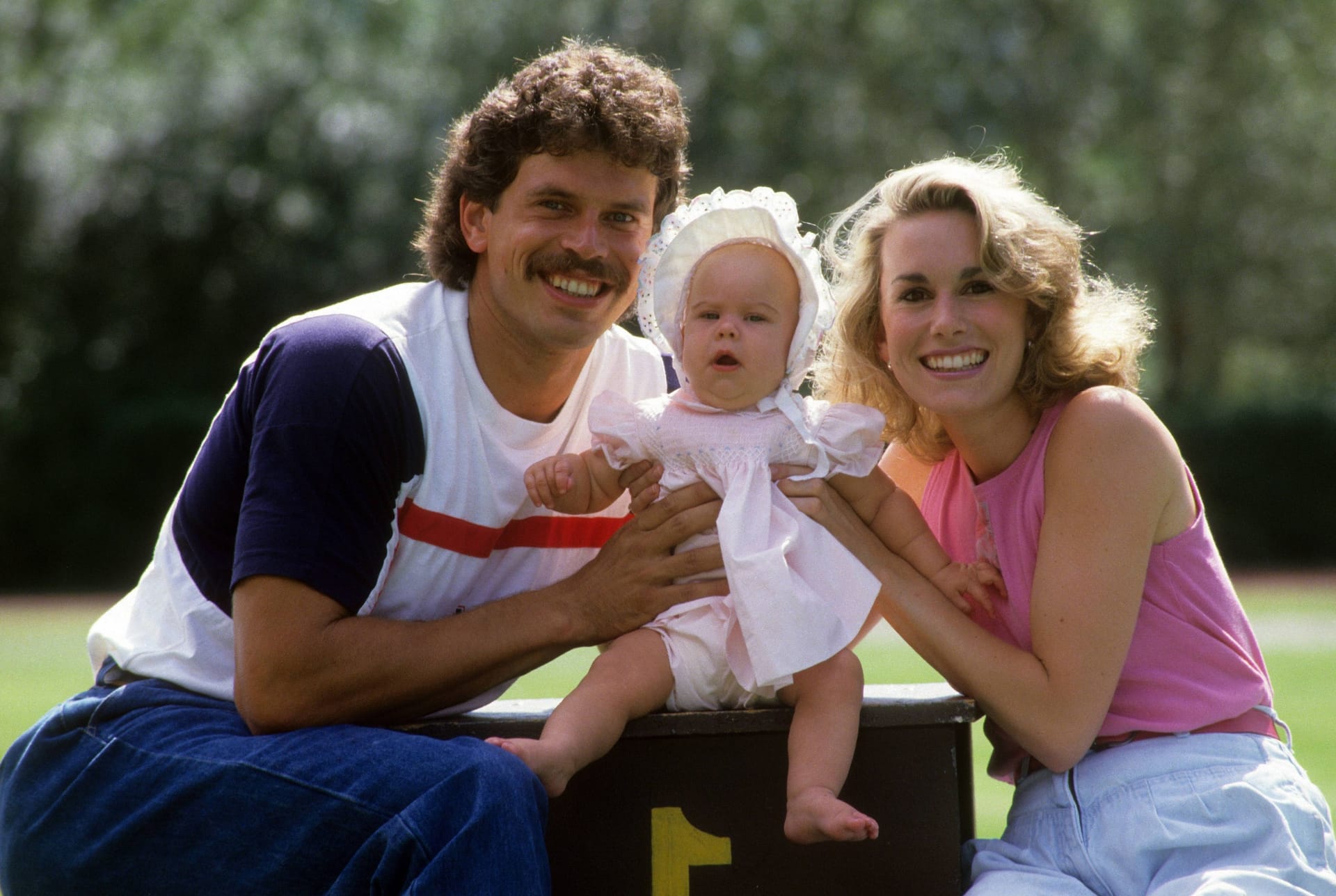 Jürgen Hingsen, Jeanne Purcell und ihre Tochter Jacqueline