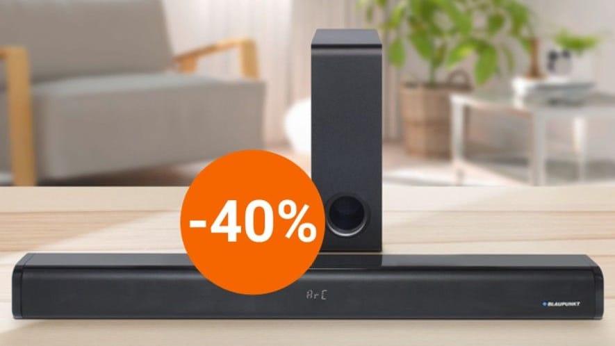 Aldi hat im Onlineshop eine Blaupunkt-Soundbar mit Subwoofer zum Tiefpreis unter 75 Euro im Angebot.