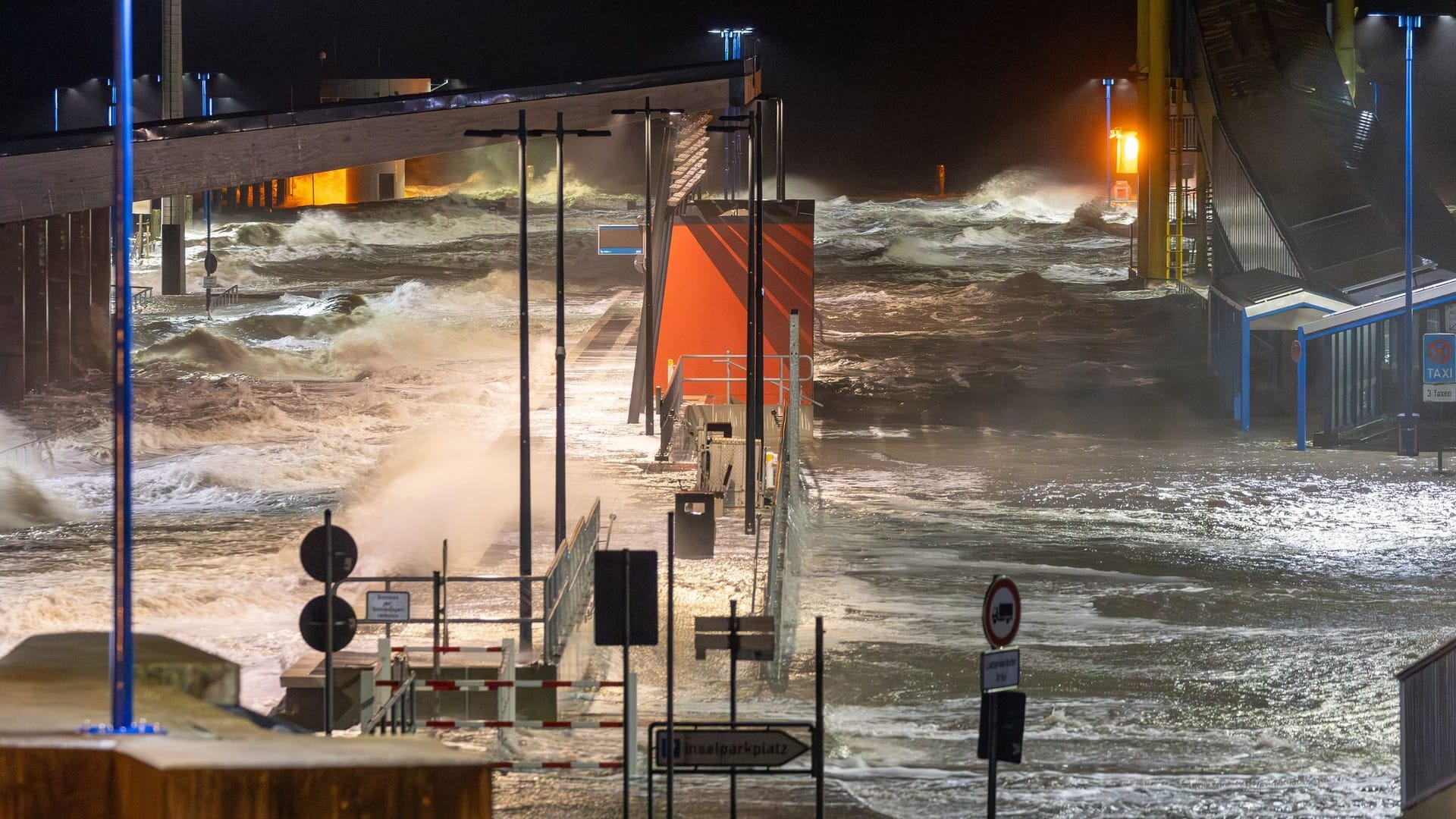 Sturmflut an der Nordseeküste