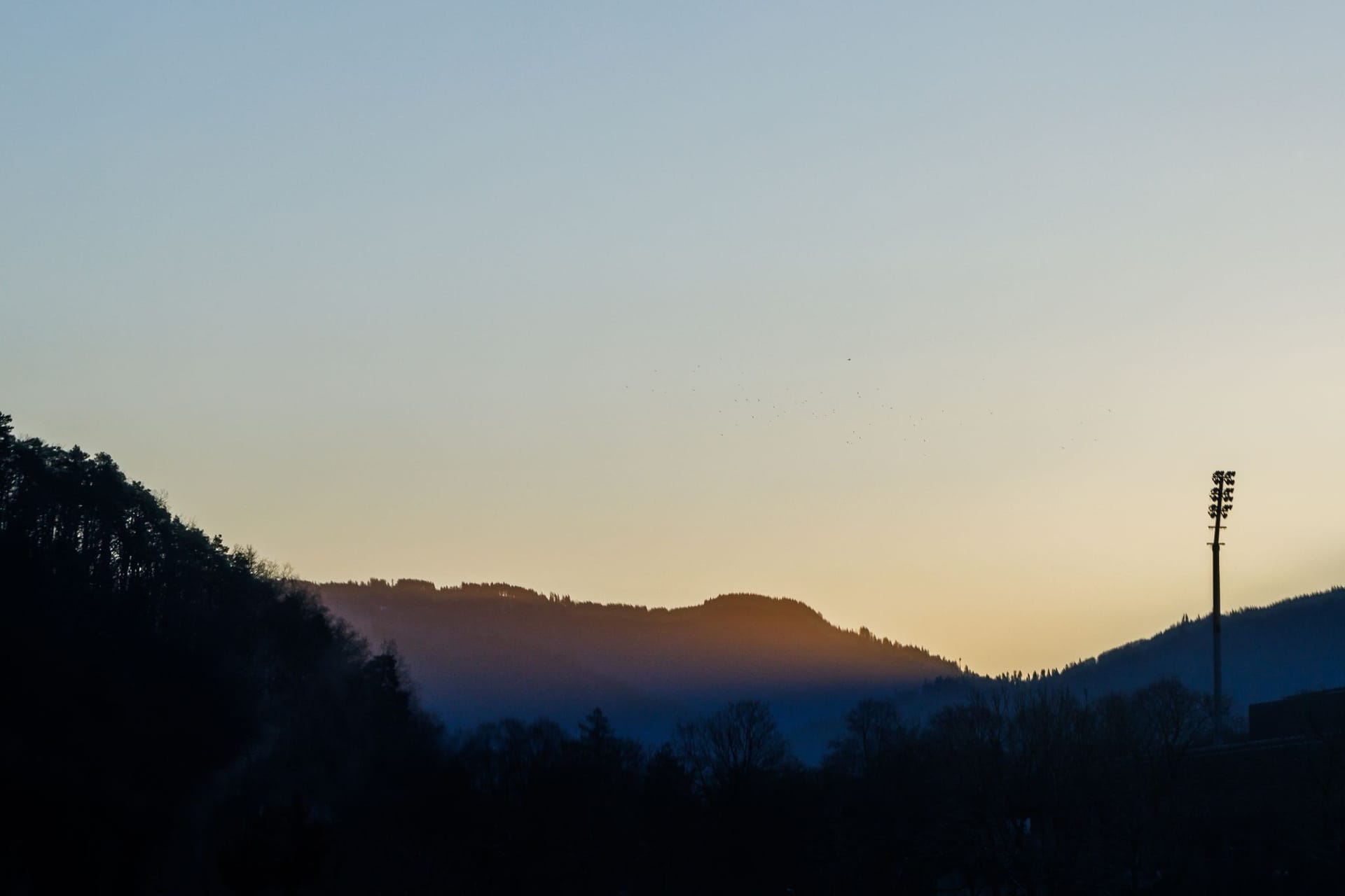 Klarer Himmel über Freiburg