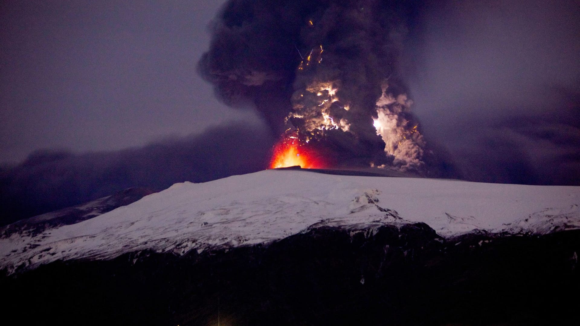 Unsichere Lage in Vulkangebiet an isländischem Gletscher