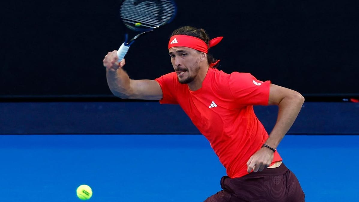 Voll fokussiert: Alexander Zverev im Finale der Australian Open.