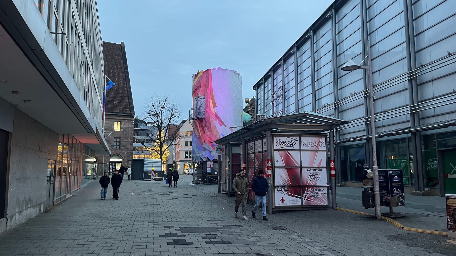 Die Pfannenschmiedsgasse: Sie liegt direkt zwischen den beiden Leerständen.