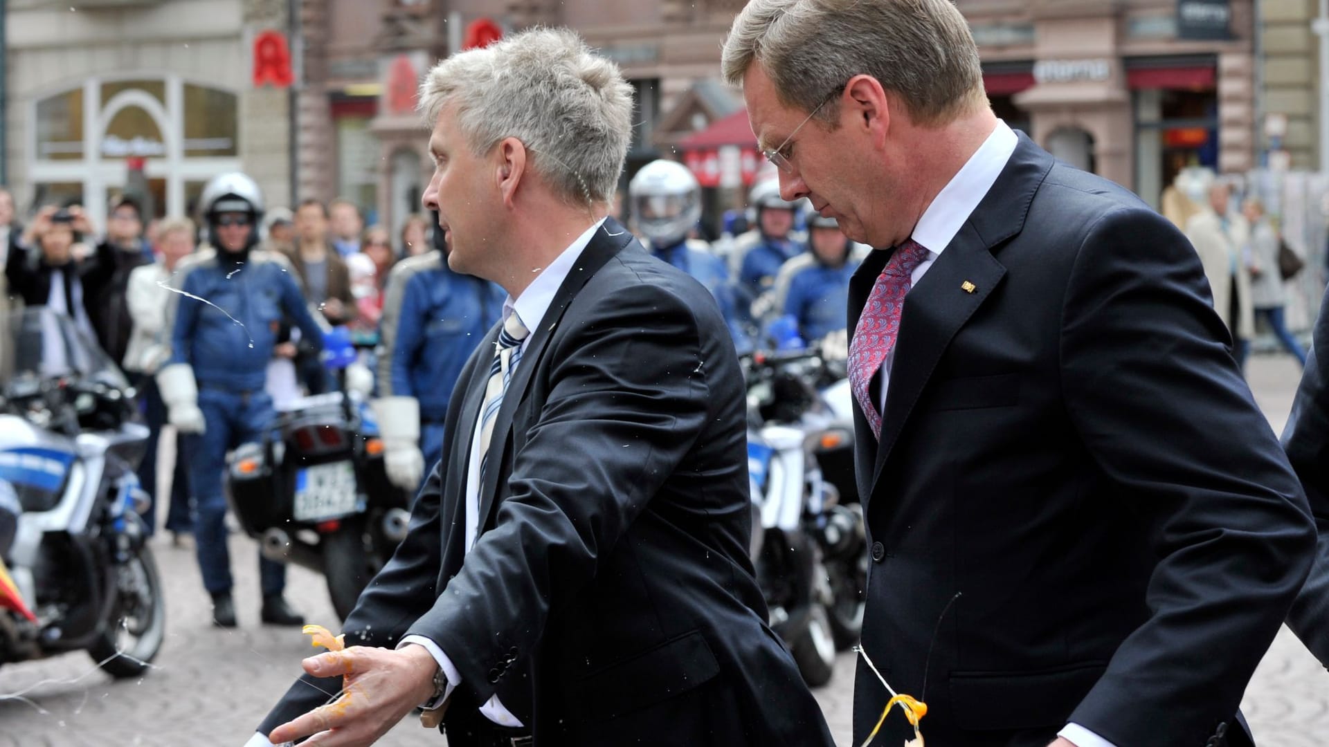 Eierattacke auf Bundespräsident Wulff