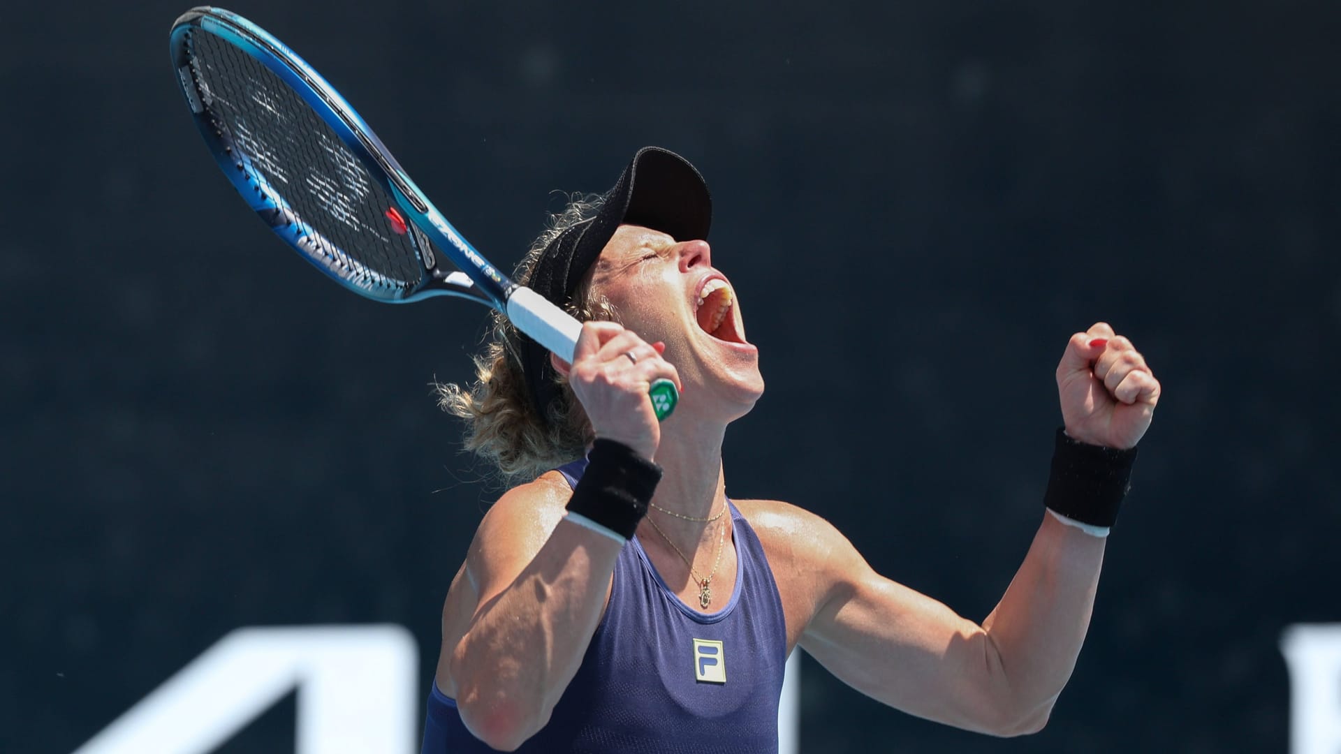 Laura Siegemund feierte ihren Sieg ausgiebig.