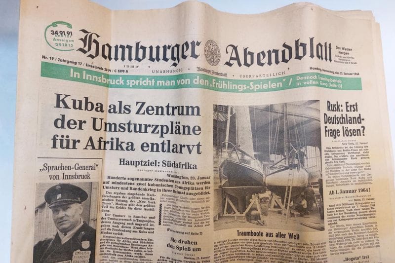 Eine Ausgabe des Hamburger Abendblattes vom 23. Januar 1964: Nach Jahrzehnten kam sie an.