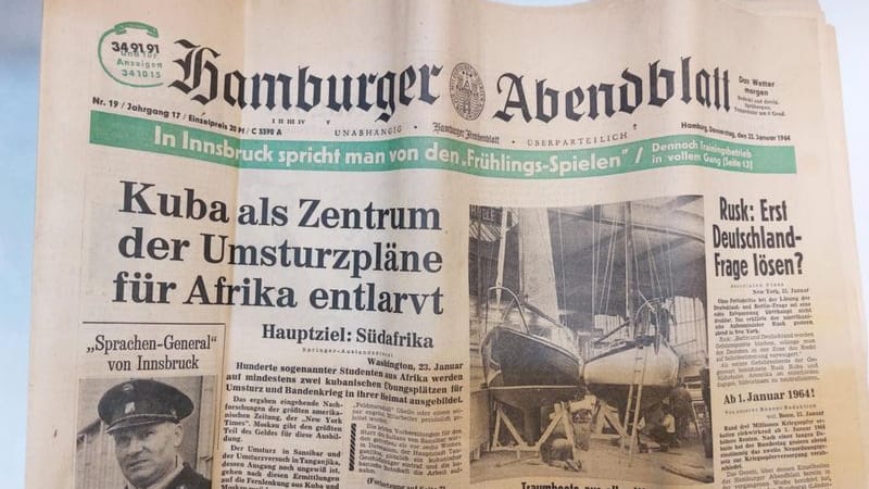 Eine Ausgabe des Hamburger Abendblattes vom 23. Januar 1964: Nach Jahrzehnten kam sie an.