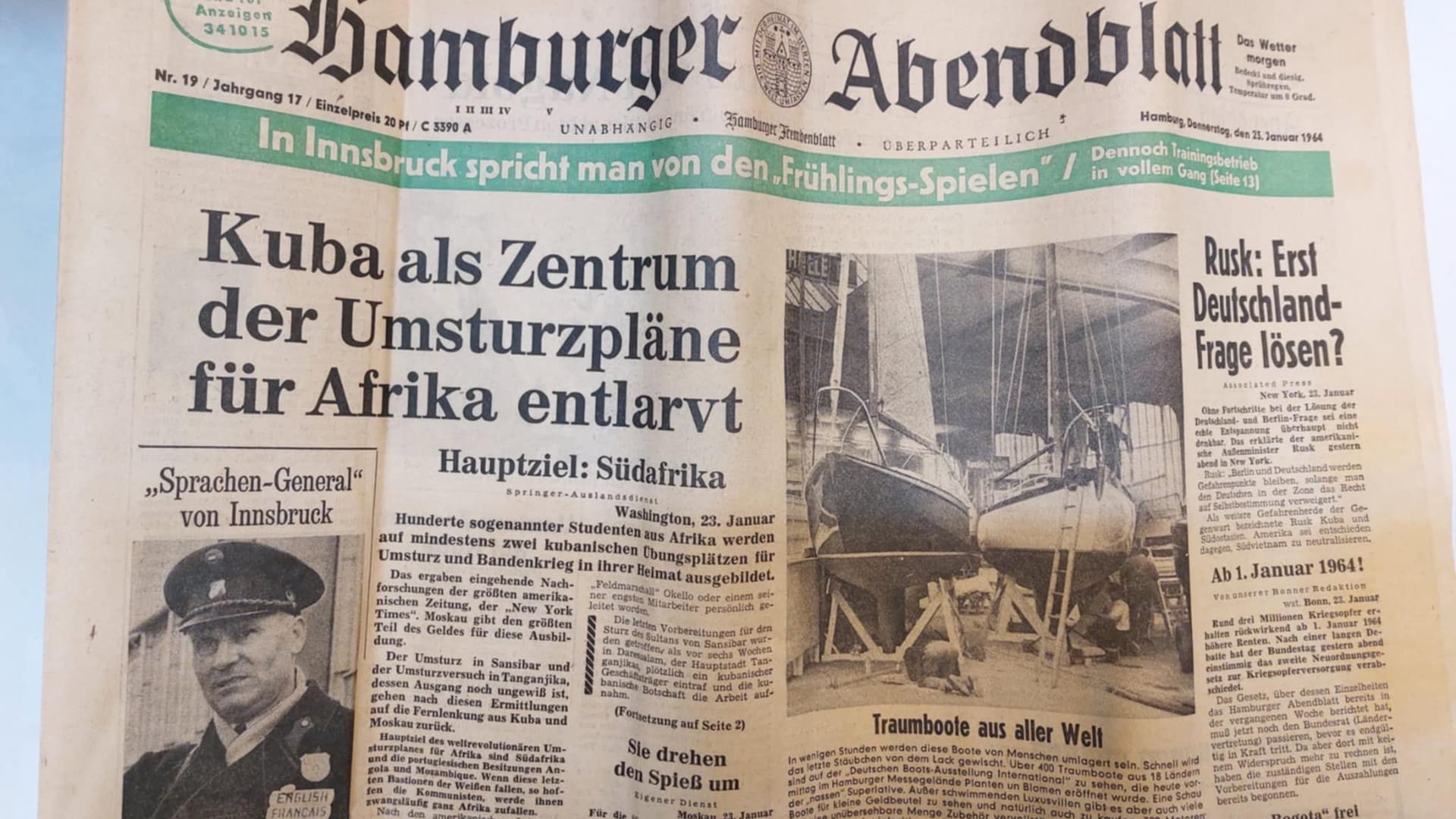 Verspätetes Hamburger Abendblatt