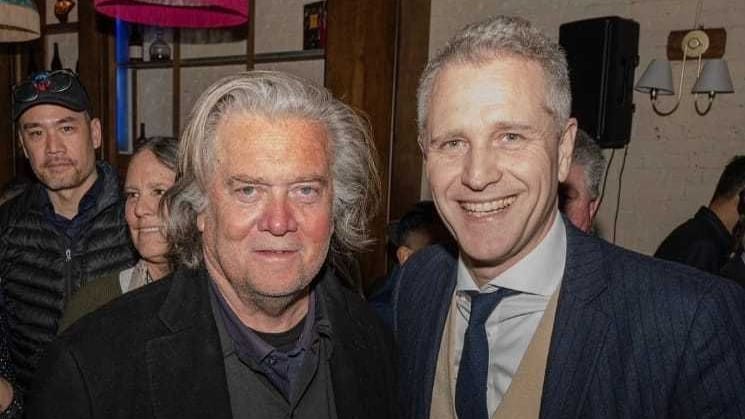 Steve Bannon (l.) und Petr Bystron: Der rechtsextreme Aktivist und ehemalige Trump-Berater traf in den USA den AfD-Politiker.