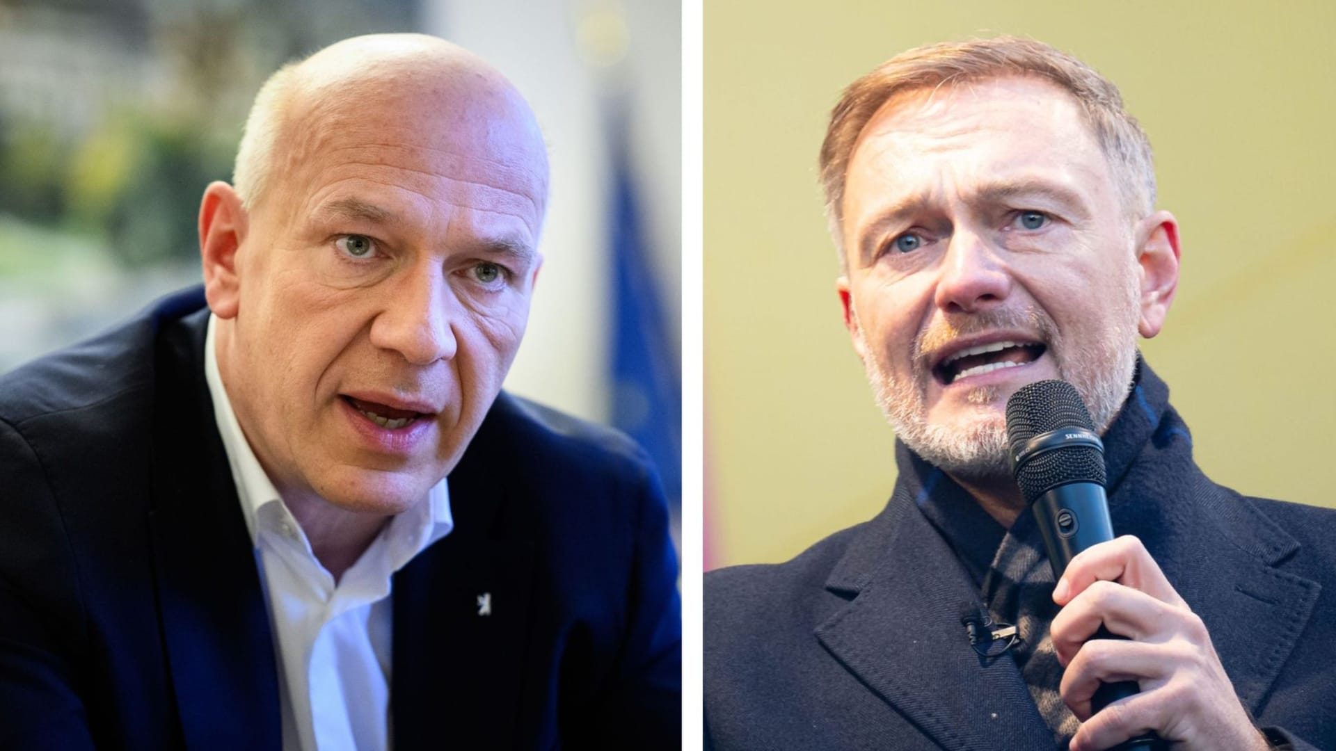 Kai Wegner und Christian Lindner: Berlins Regierender Bürgermeister will kein Bündnis mit den Liberalen im Bund.