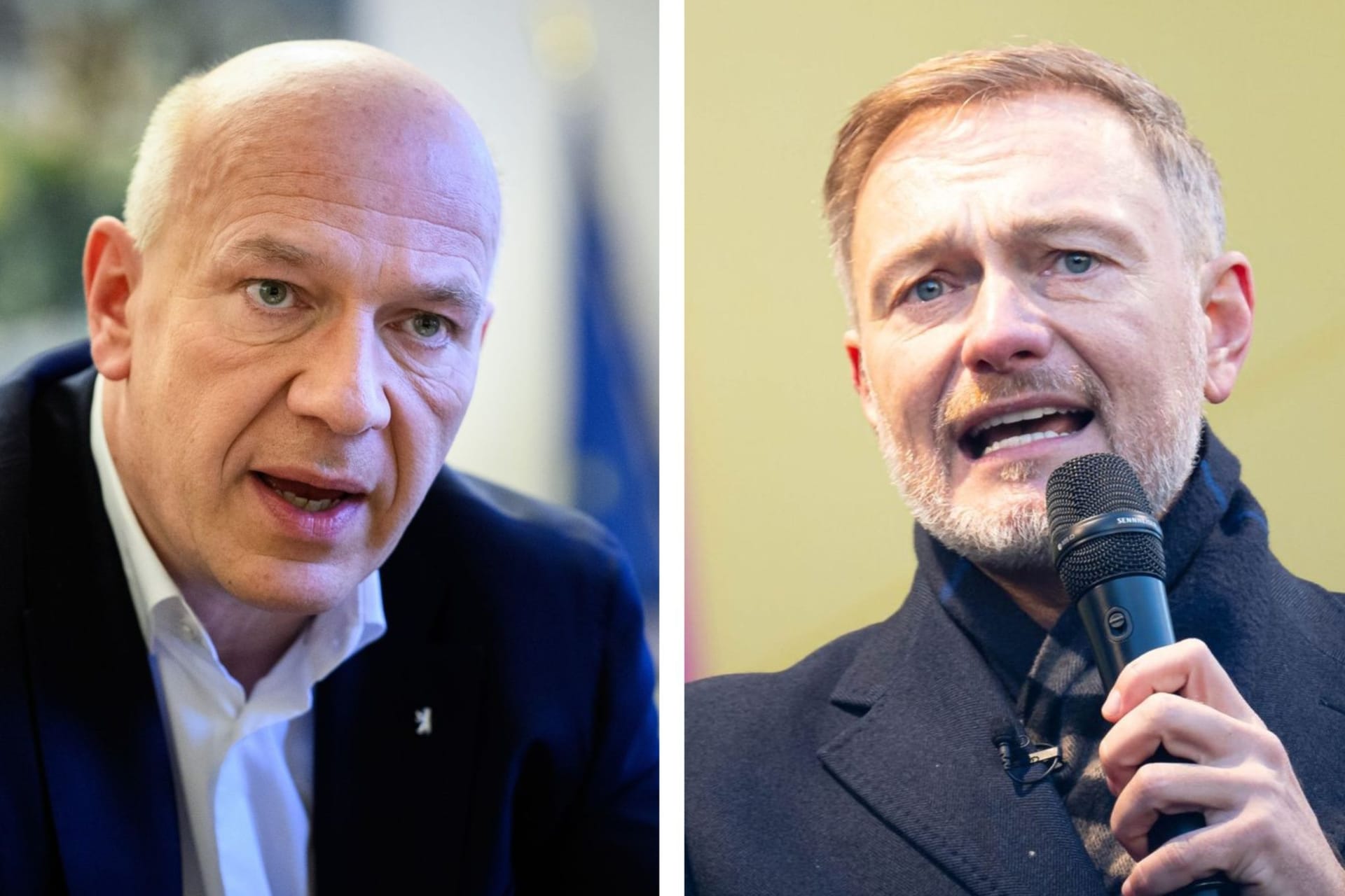 Kai Wegner und Christian Lindner: Berlins Regierender Bürgermeister will kein Bündnis mit den Liberalen im Bund.