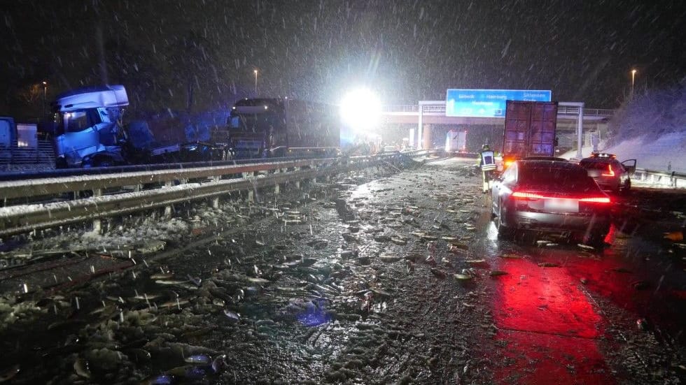 Die Forellen ergossen sich über die A1.