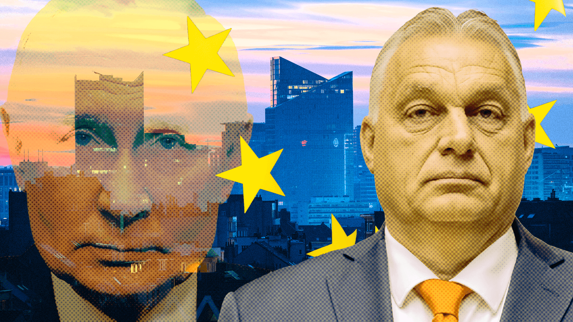 Wladimir Putin und Viktor Orbán: Ihre staatlichen Einflusskampagnen in Europa weisen personelle und inhaltliche Schnittmengen auf.