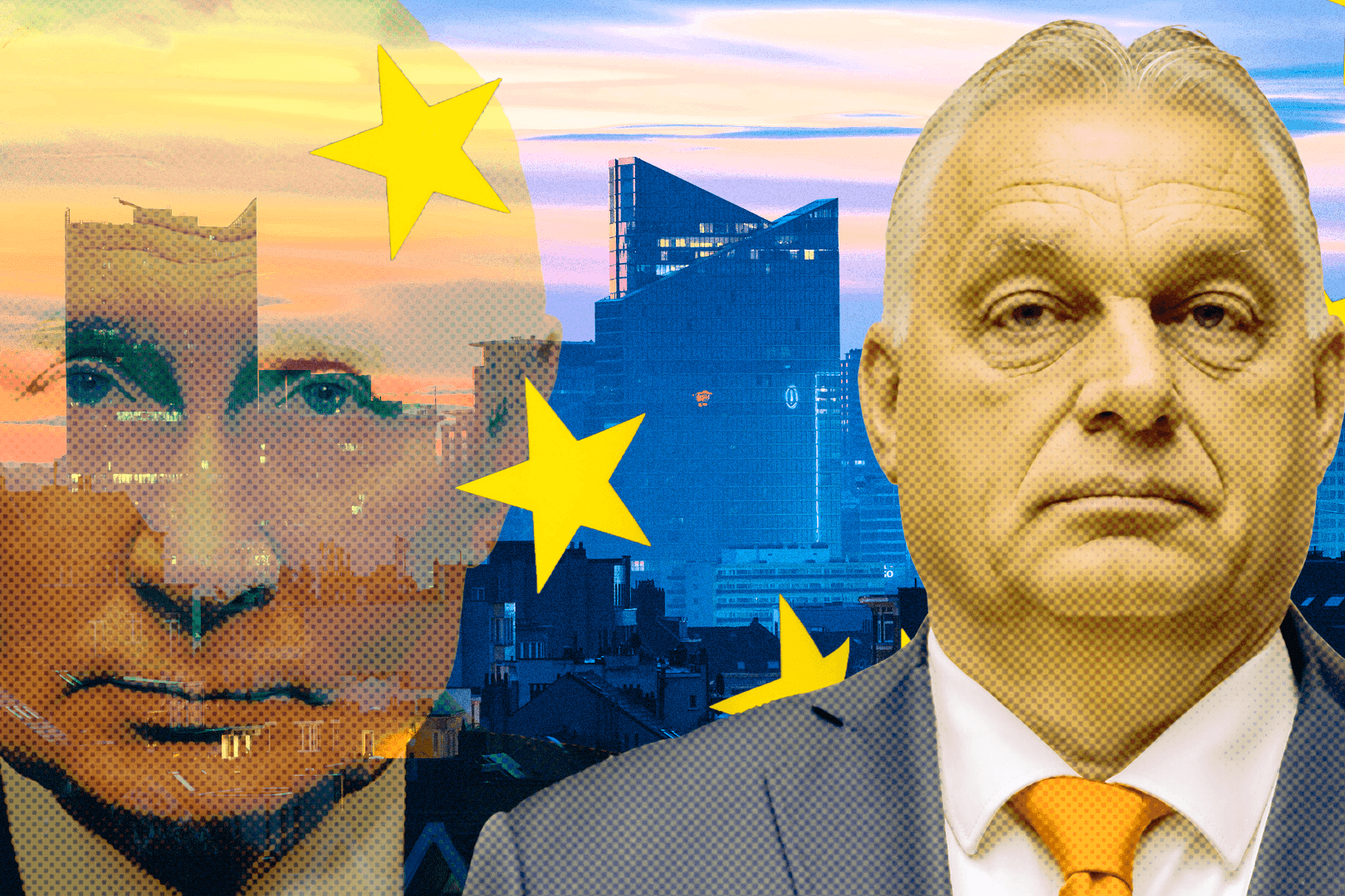 Wladimir Putin und Viktor Orbán: Ihre staatlichen Einflusskampagnen in Europa weisen personelle und inhaltliche Schnittmengen auf.