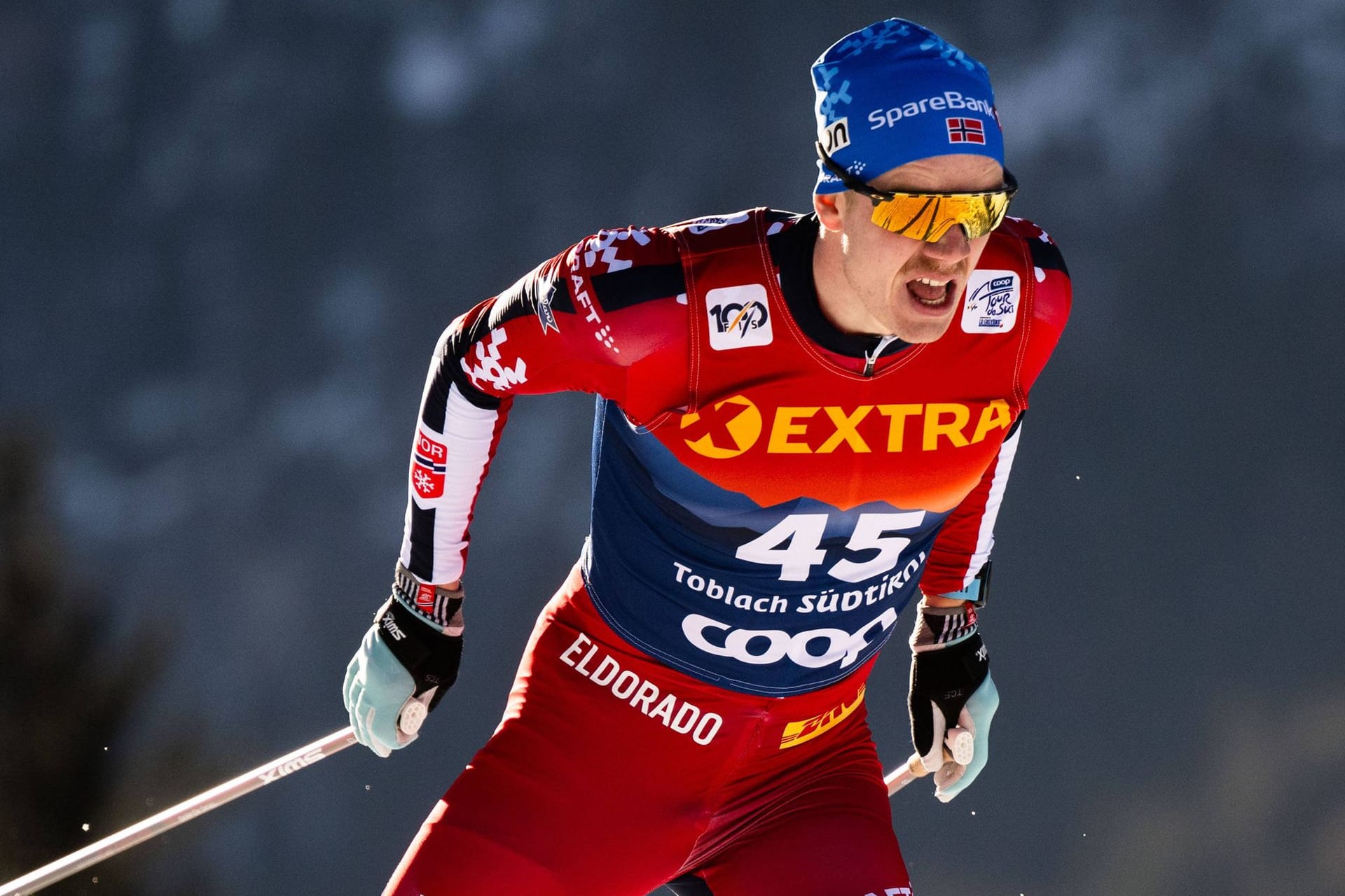 Jan Thomas Jenssen bei einem Wettkampf: Der Norweger wurde fast von einem Baum erschlagen.