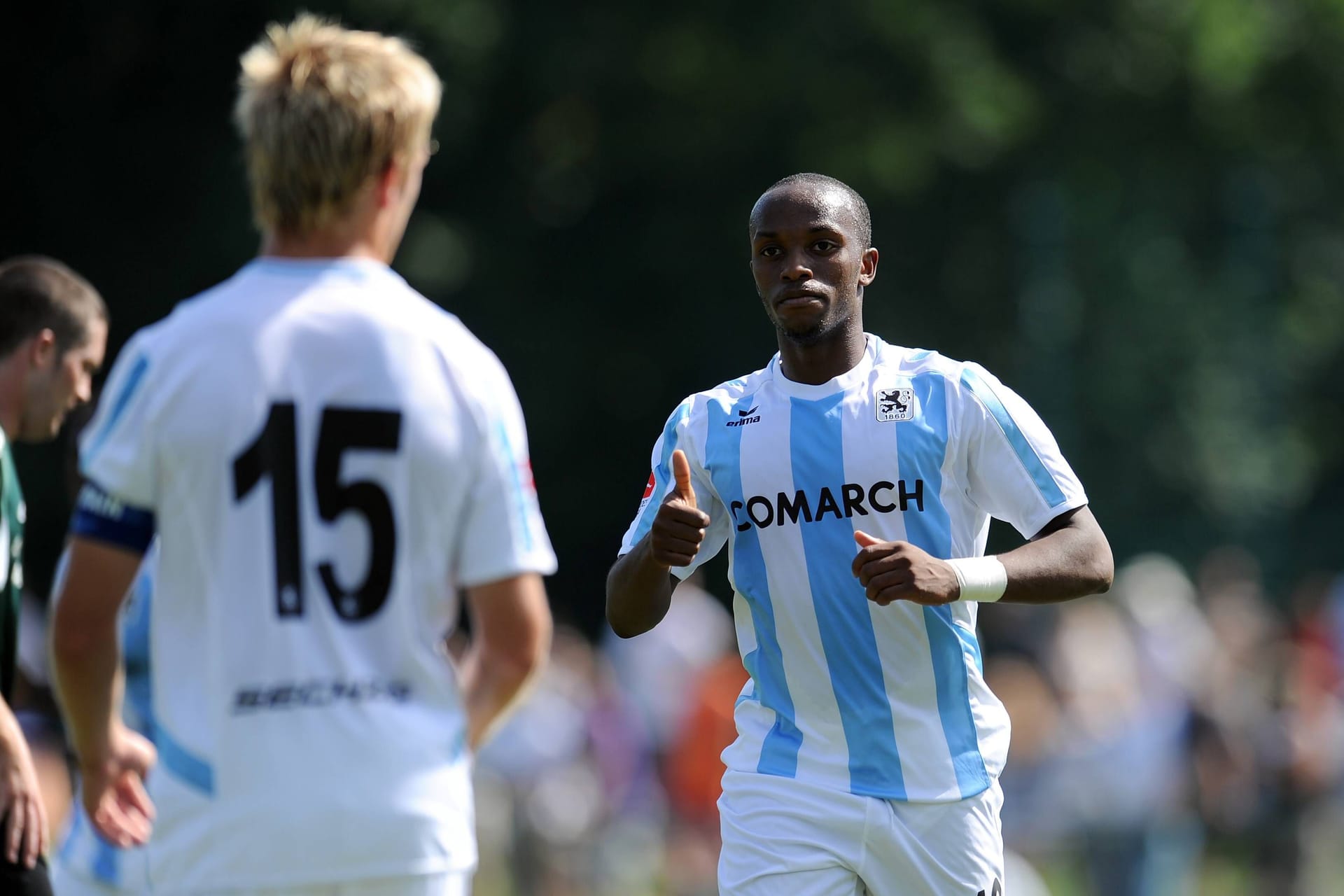 Savio Nsereko im Trikot von 1860 München (Archivbild): Die "Löwen" setzten ihn 2010 nach nur dreieinhalb Monaten wieder vor die Tür.