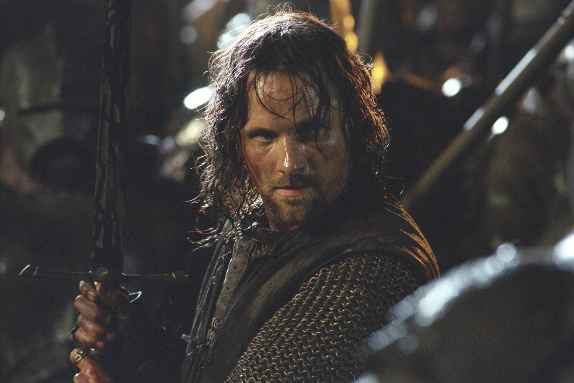 Viggo Mortensen: Er spielte drei Filme lang die Rolle des Aragorn.