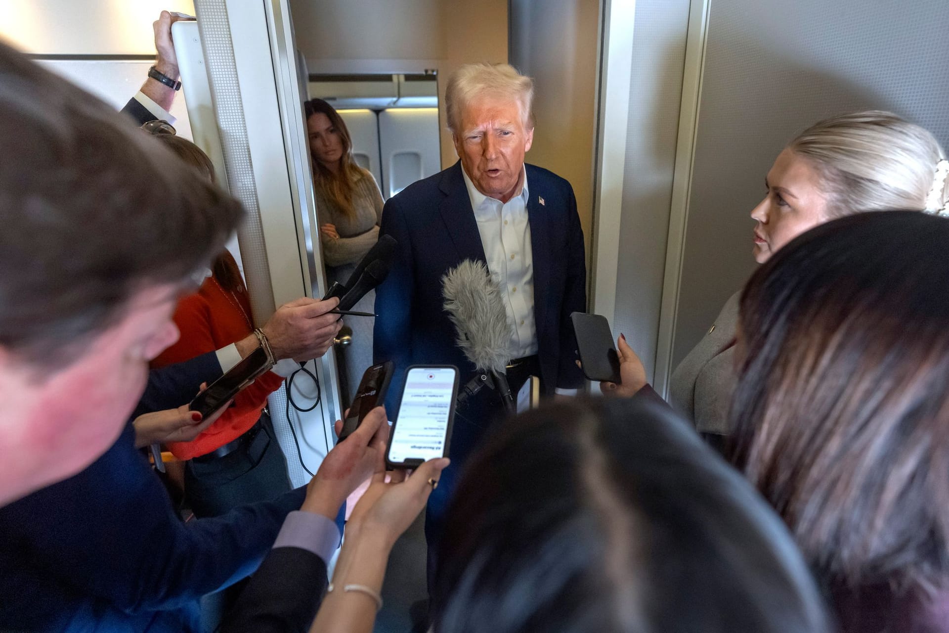 US-Präsident Trump in der Air Force One