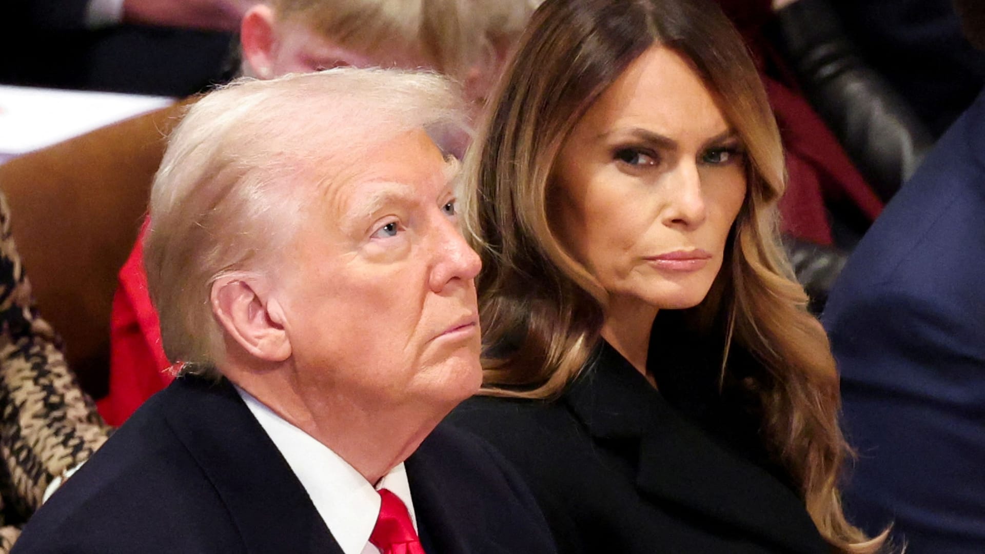 Donald Trump und seine Frau Melania in der National Cathedral in Washington, D.C.