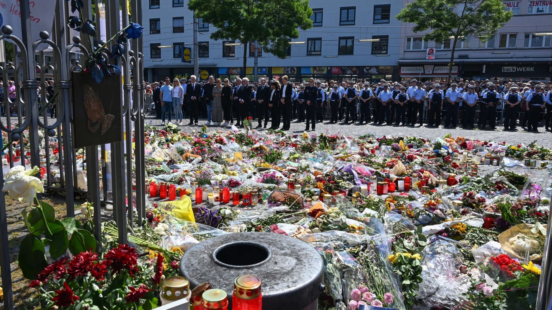 Nach der Messerattacke in Mannheim - Gedenken