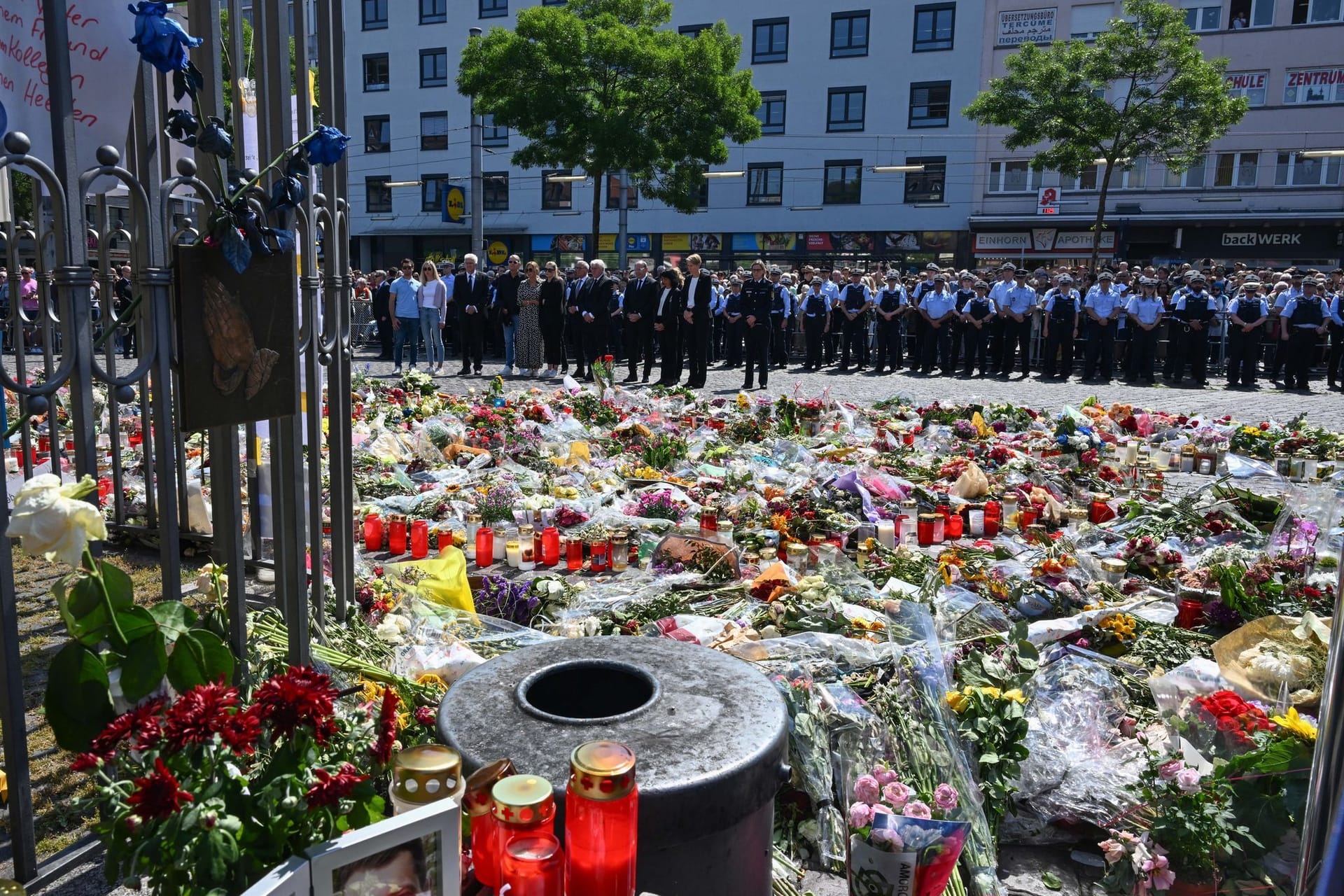 Nach der Messerattacke in Mannheim - Gedenken