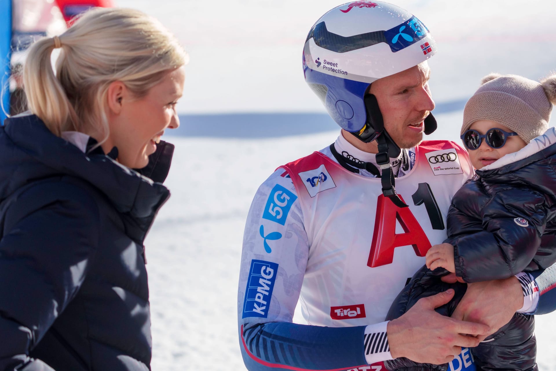 Henrik Kristoffersen und Tonje Barkenes (l.) mit Sohn Emil: Das Paar wird dieses Jahr heiraten.