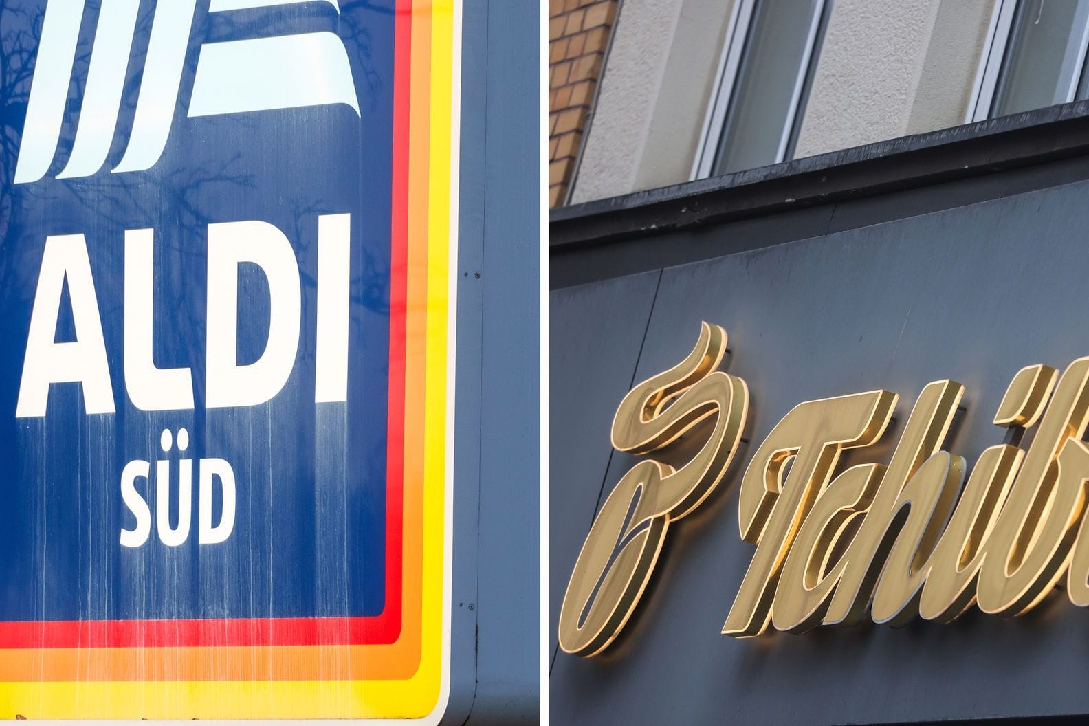 Aldi Süd und Tchibo