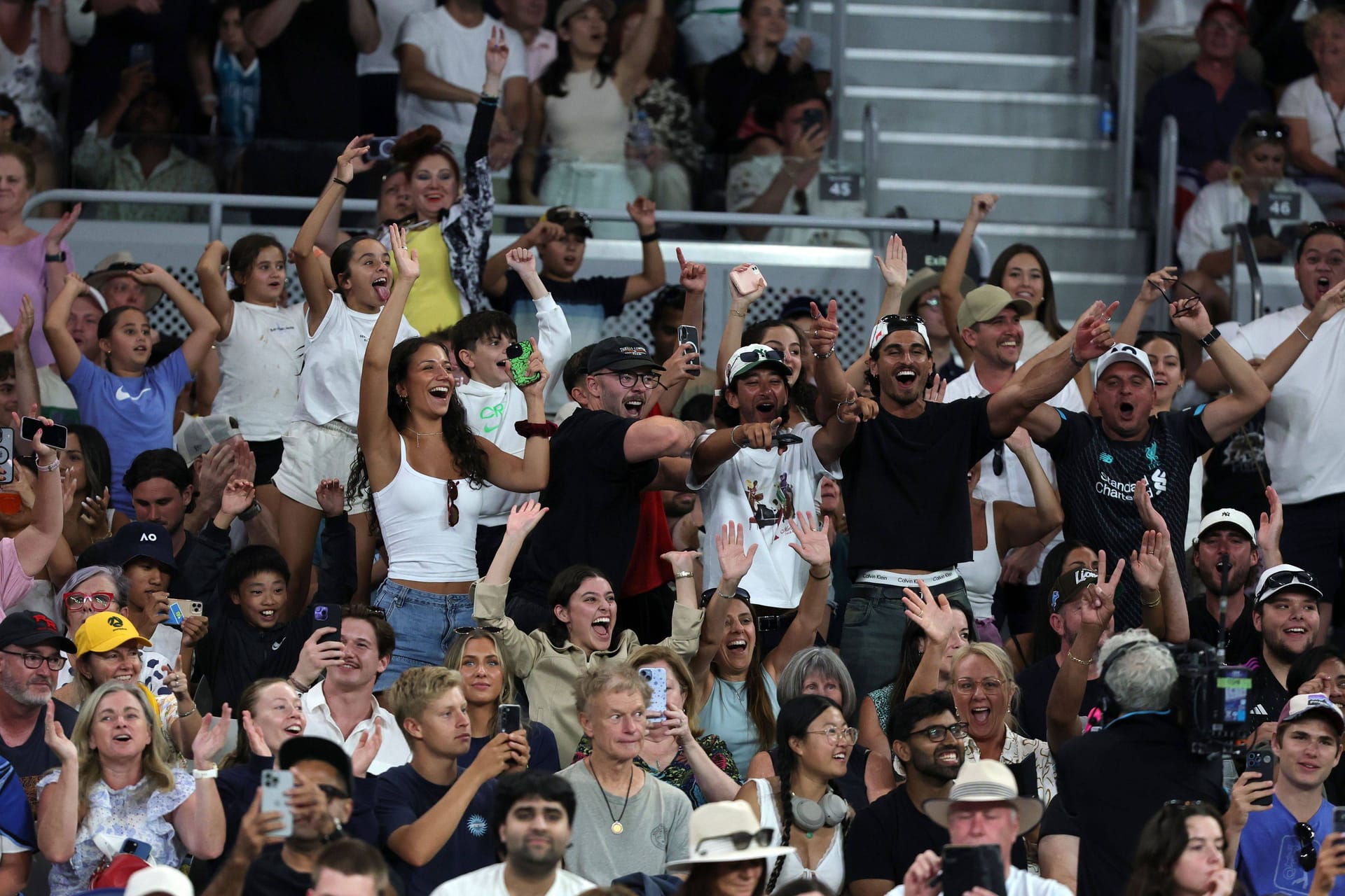 Die Fans bei den Australian Open waren ganz aus dem Häuschen.