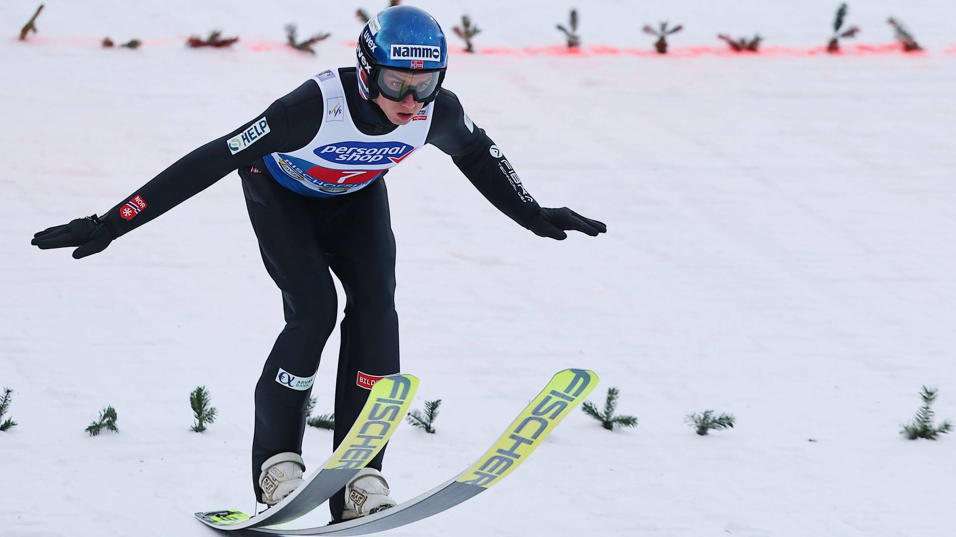 Benjamin Östvold sprang in Bischofshofen im zweiten Durchgang 139 Meter weit.