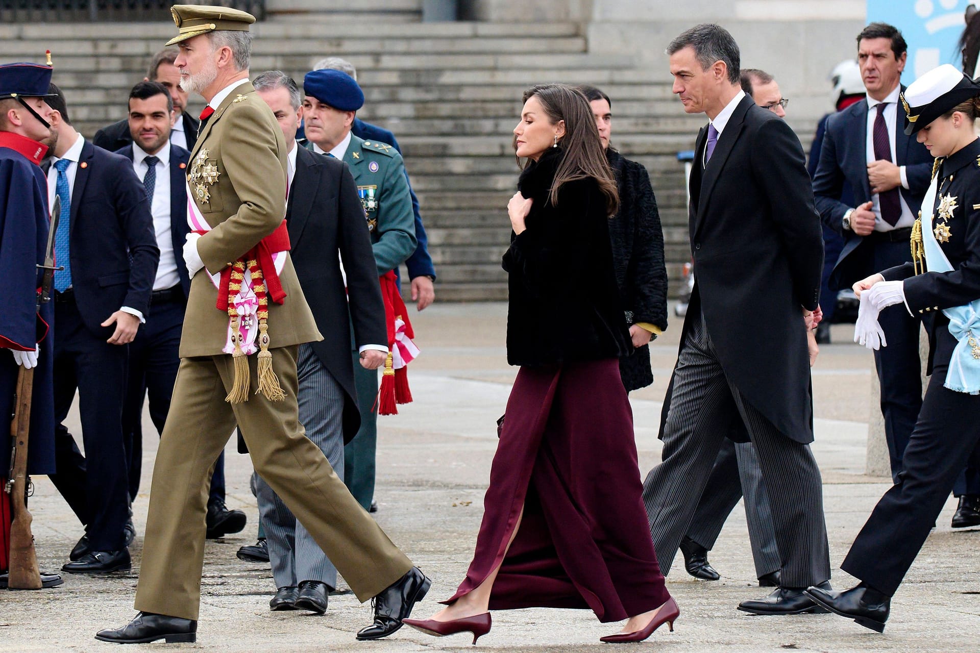 König Felipe und Königin Letizia anlässlich der Militärzeremonie "Pascua Militar" dieses Jahr.