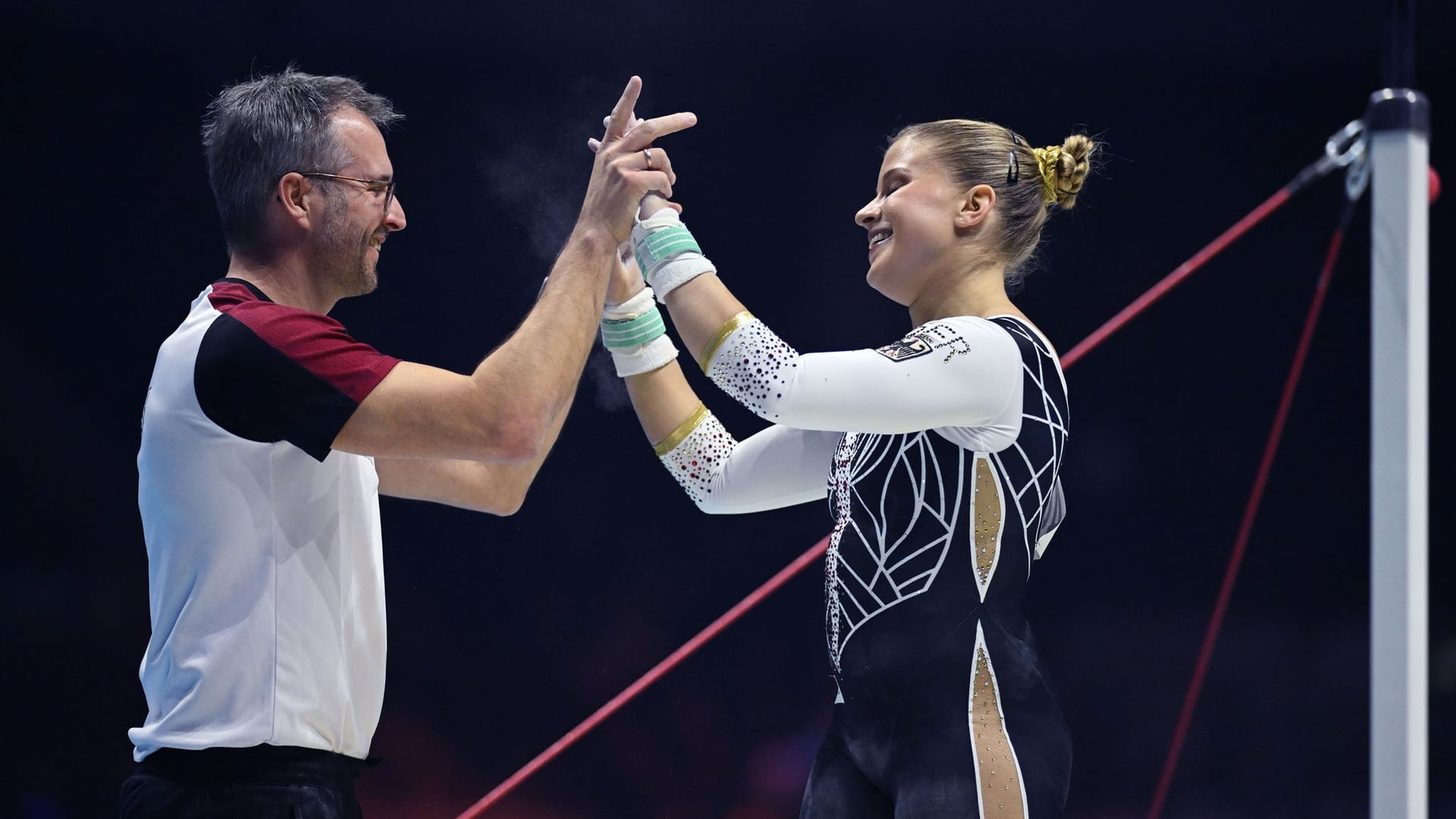 Cheftrainer Gerben Wiersma und Elisabeth Seitz