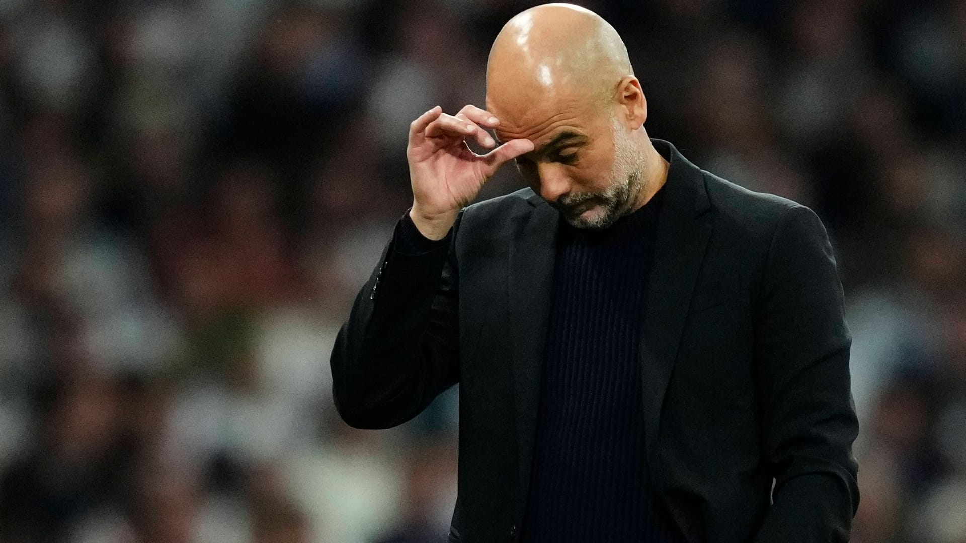 Machtlos: City-Trainer Guardiola an der Seitenlinie.