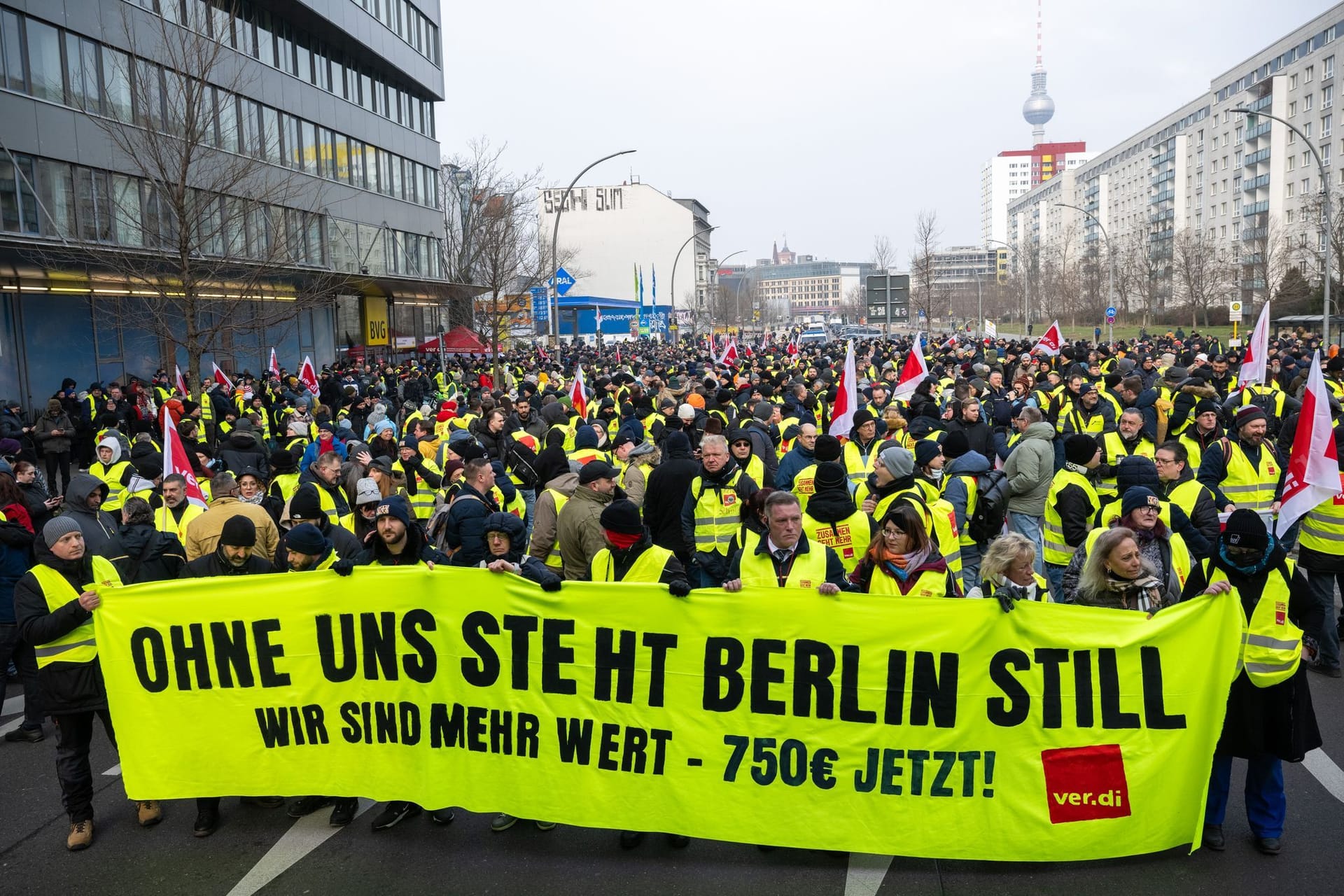 Warnstreik bei den Berliner Verkehrsbetrieben