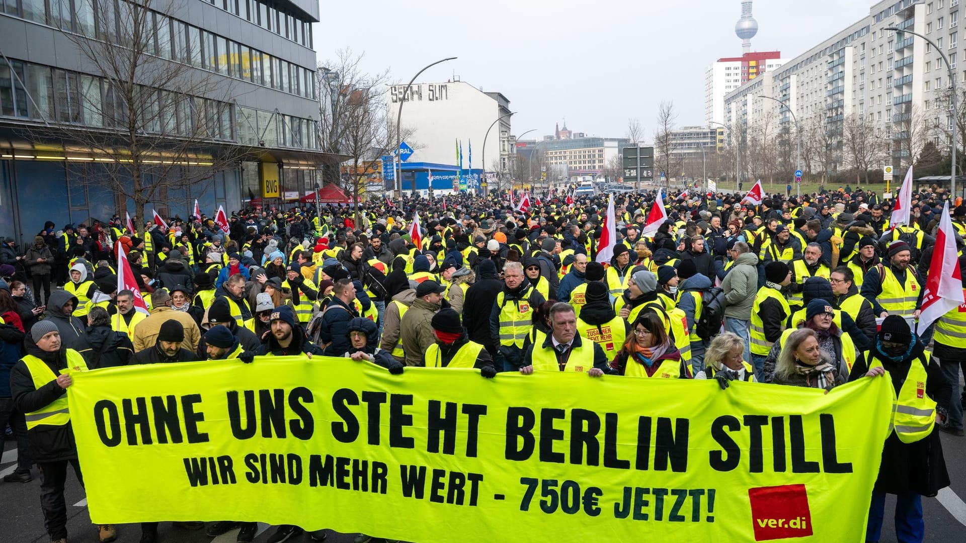 Warnstreik bei den Berliner Verkehrsbetrieben