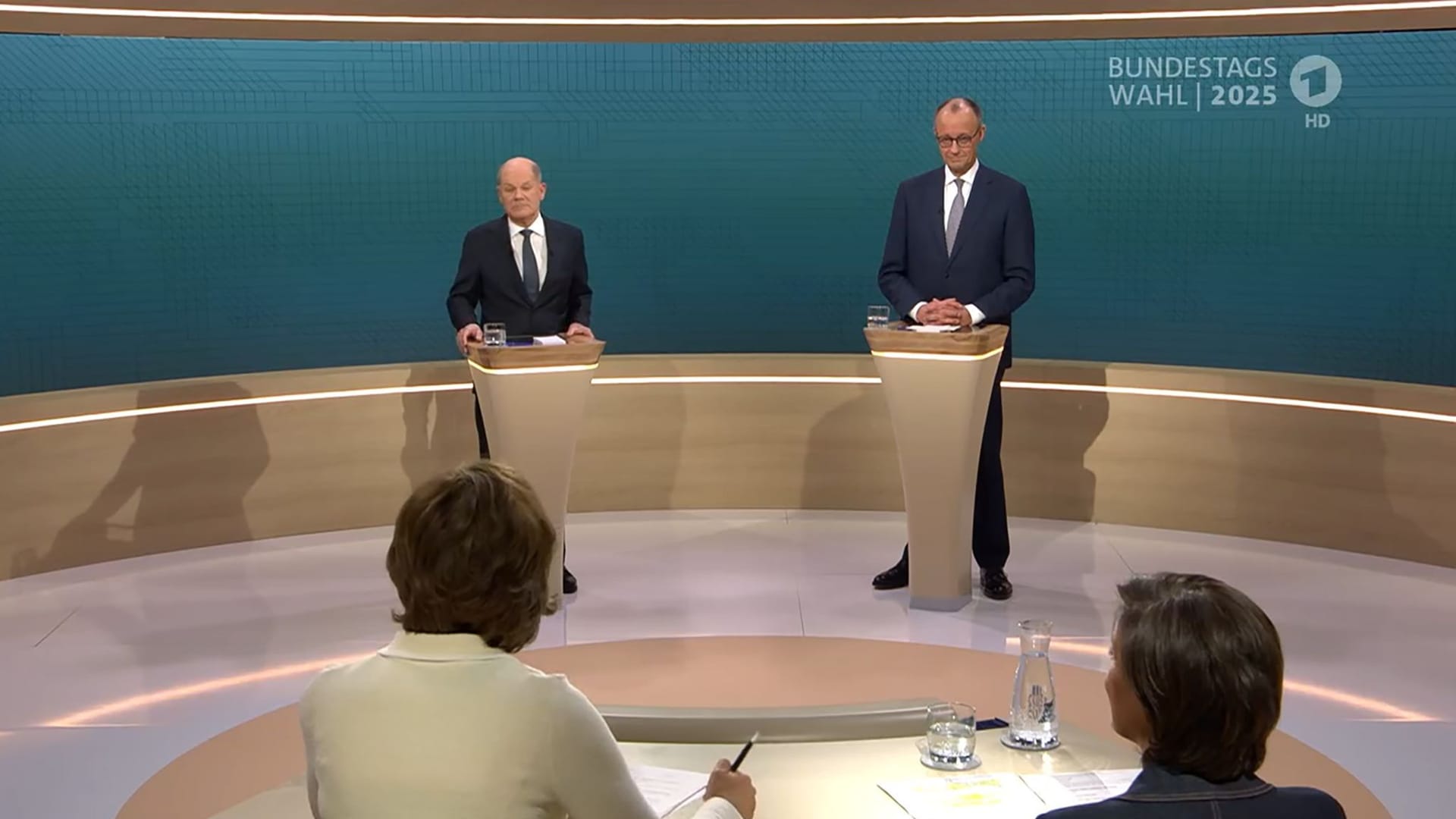 Scholz und Merz im TV-Duell