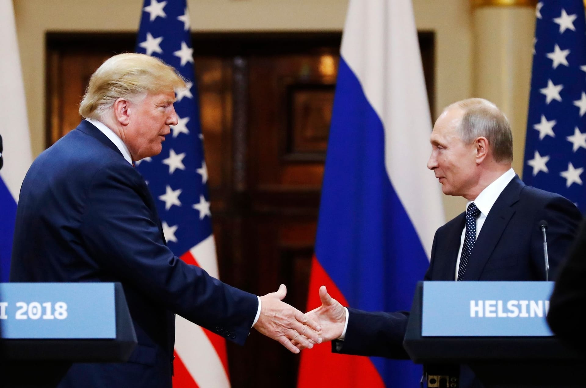 Donald Trump und Wladimir Putin in Helsinki 2018.